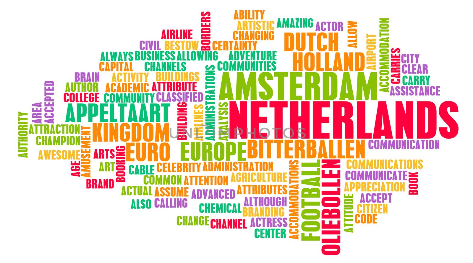 Netherlands as a Country Abstract Art Concept