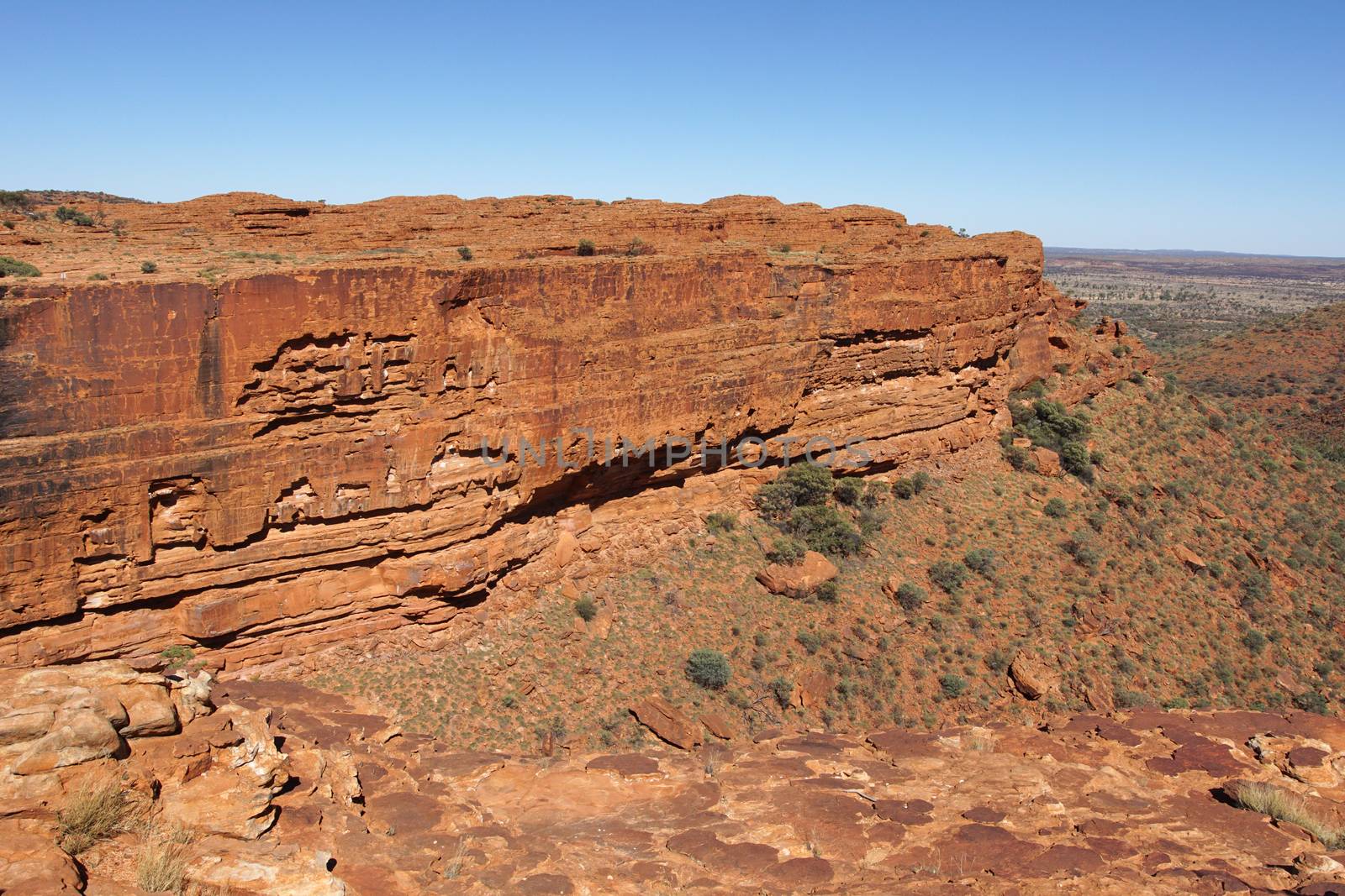Landscape of the Kings Canyon, Outback of Australia