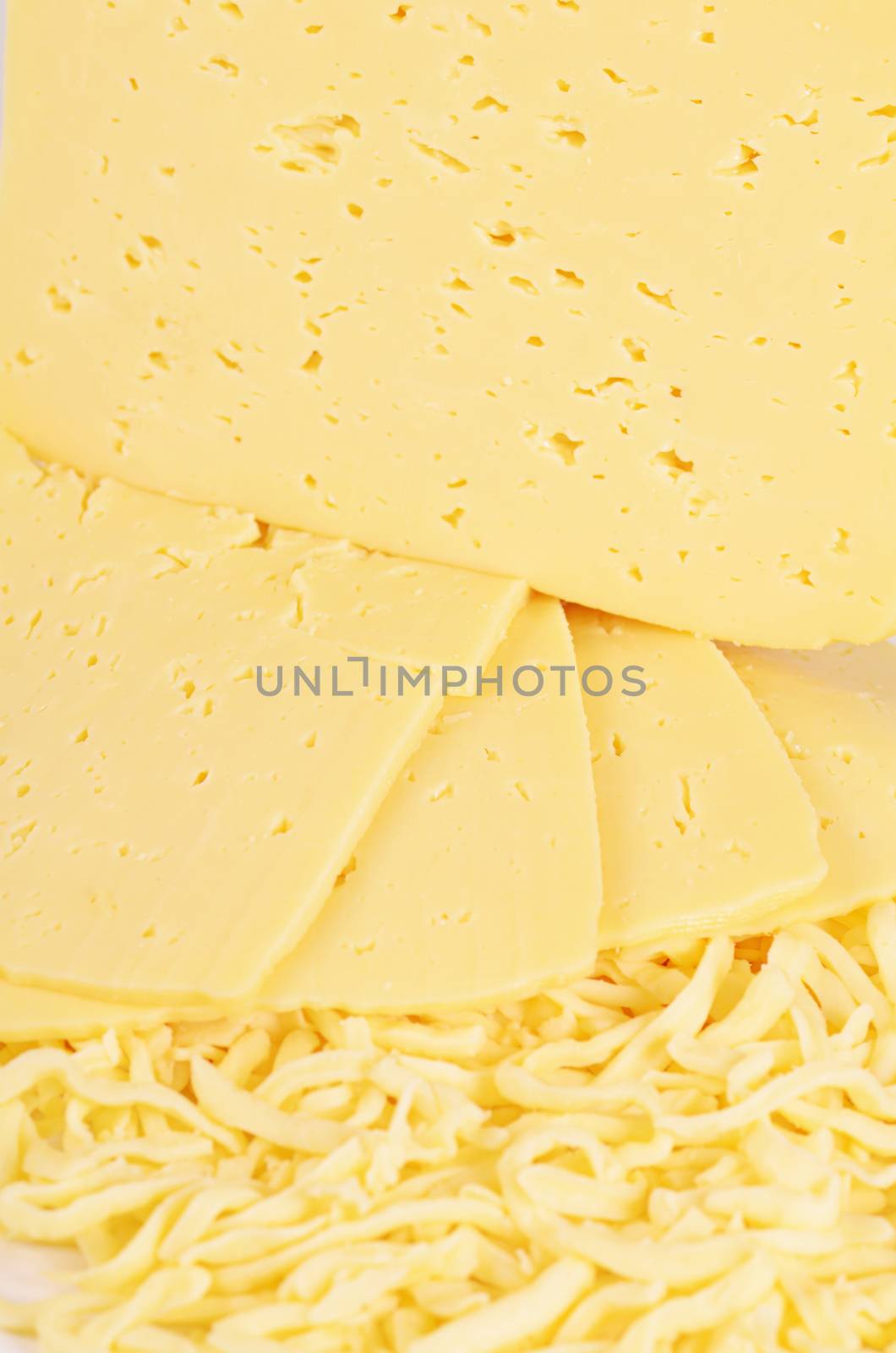 The fresh cheese isolated on white background