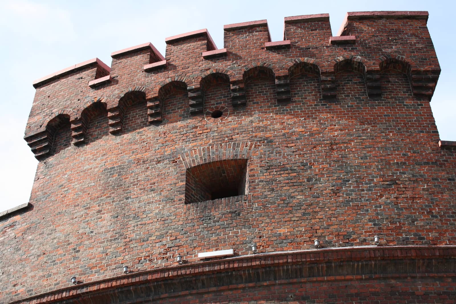 view of the castle in Kaliningrad, tourist attraction in the city.