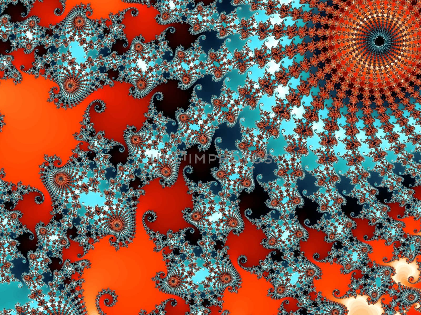 Digital computer graphic - rendering. Abstraction background with a fractal pattern in a bright colors for design.