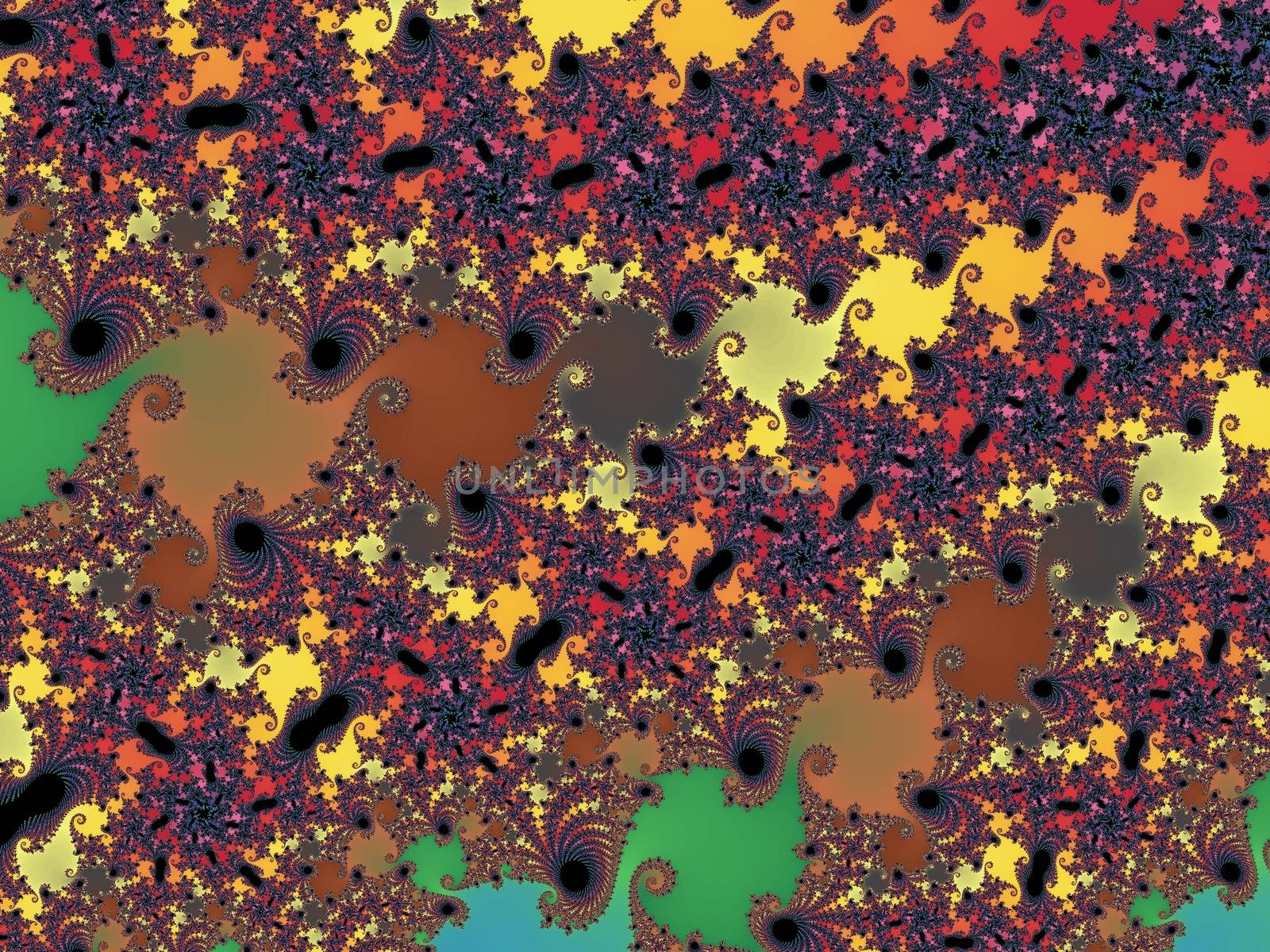 Digital computer graphic - rendering. Abstraction background with a fractal pattern in a bright colors for design.