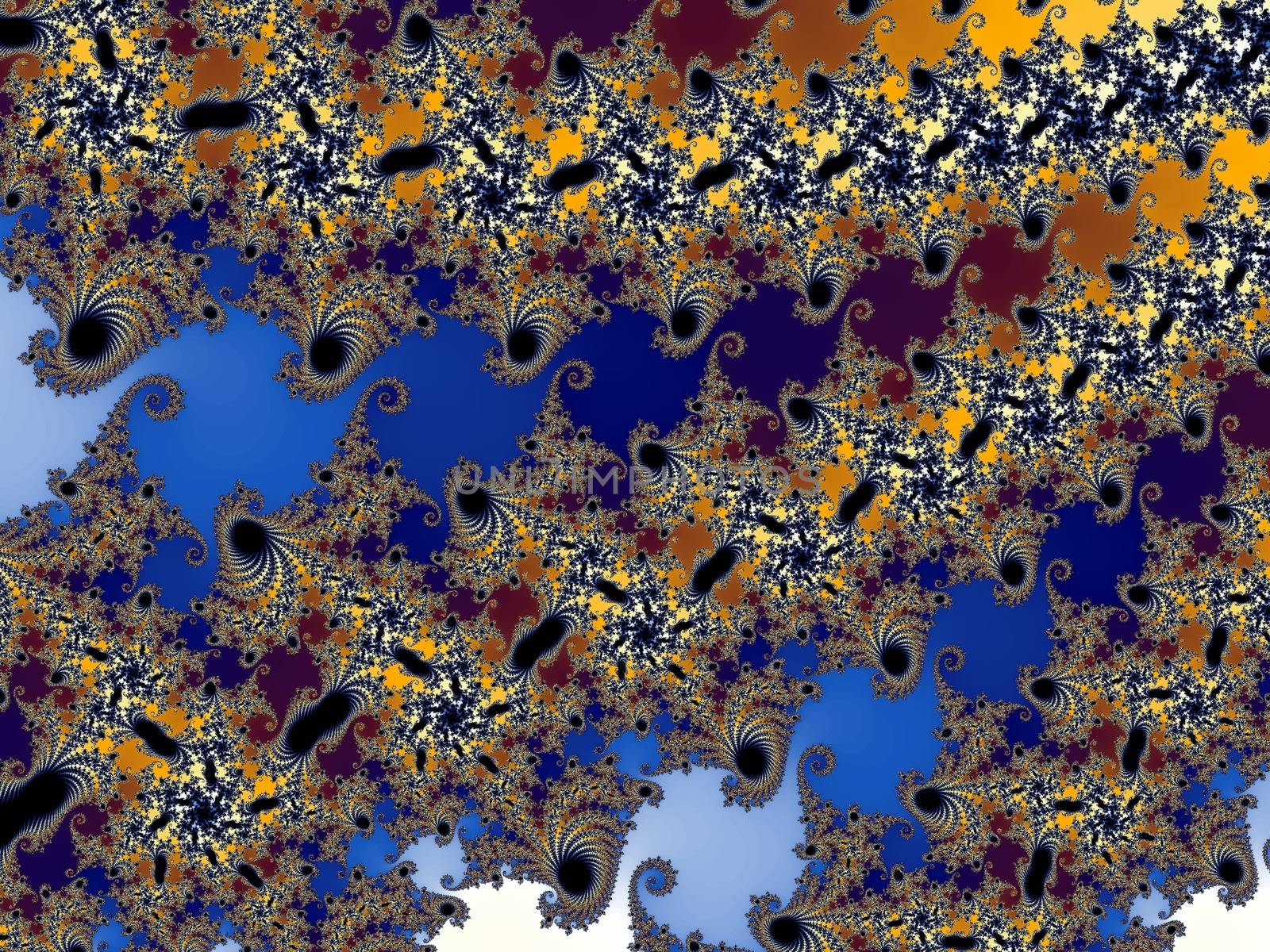 Digital computer graphic - rendering. Abstraction background with a fractal pattern in a dark colors for design.
