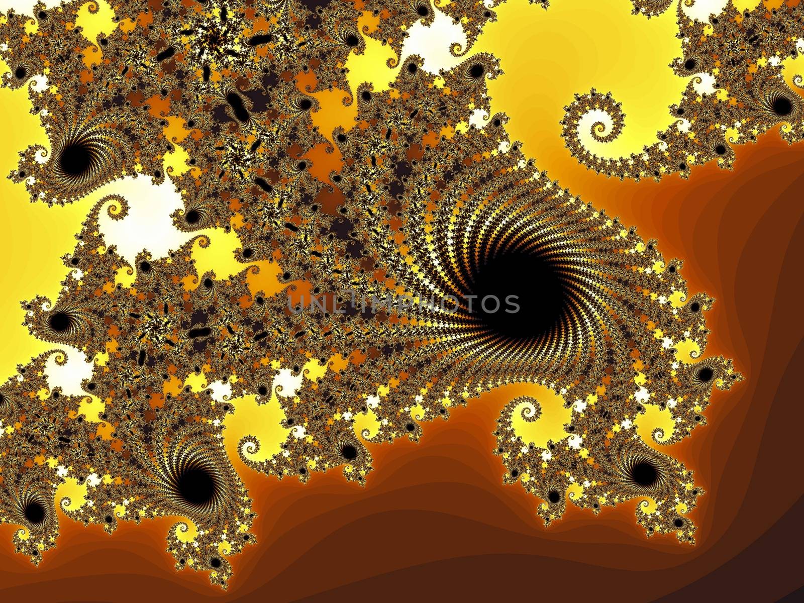 Digital computer graphic - rendering. Abstraction background with a fractal spiral in a bright colors for design.