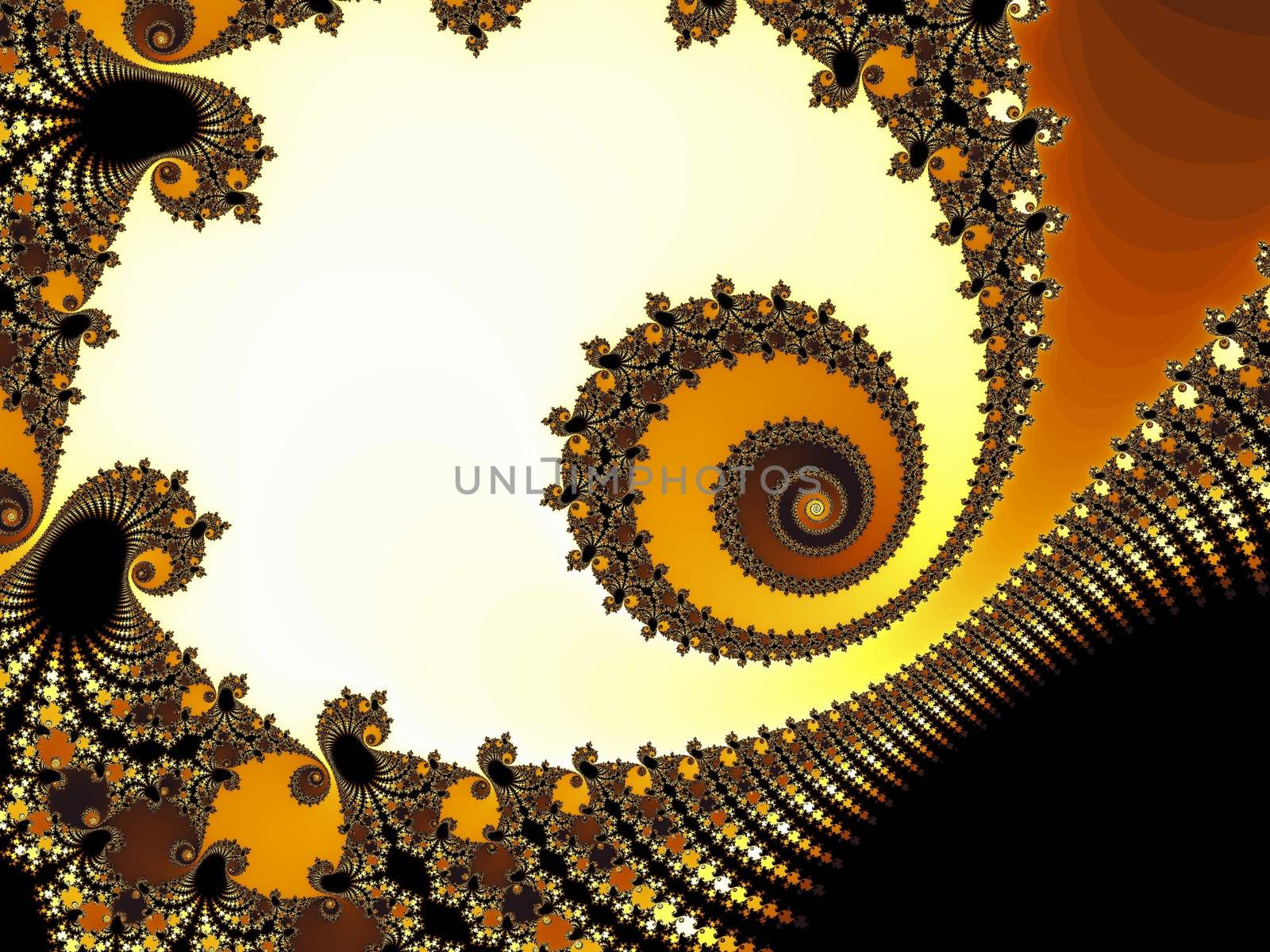 Digital computer graphic - rendering. Abstraction background with a fractal spiral in a bright colors for design.