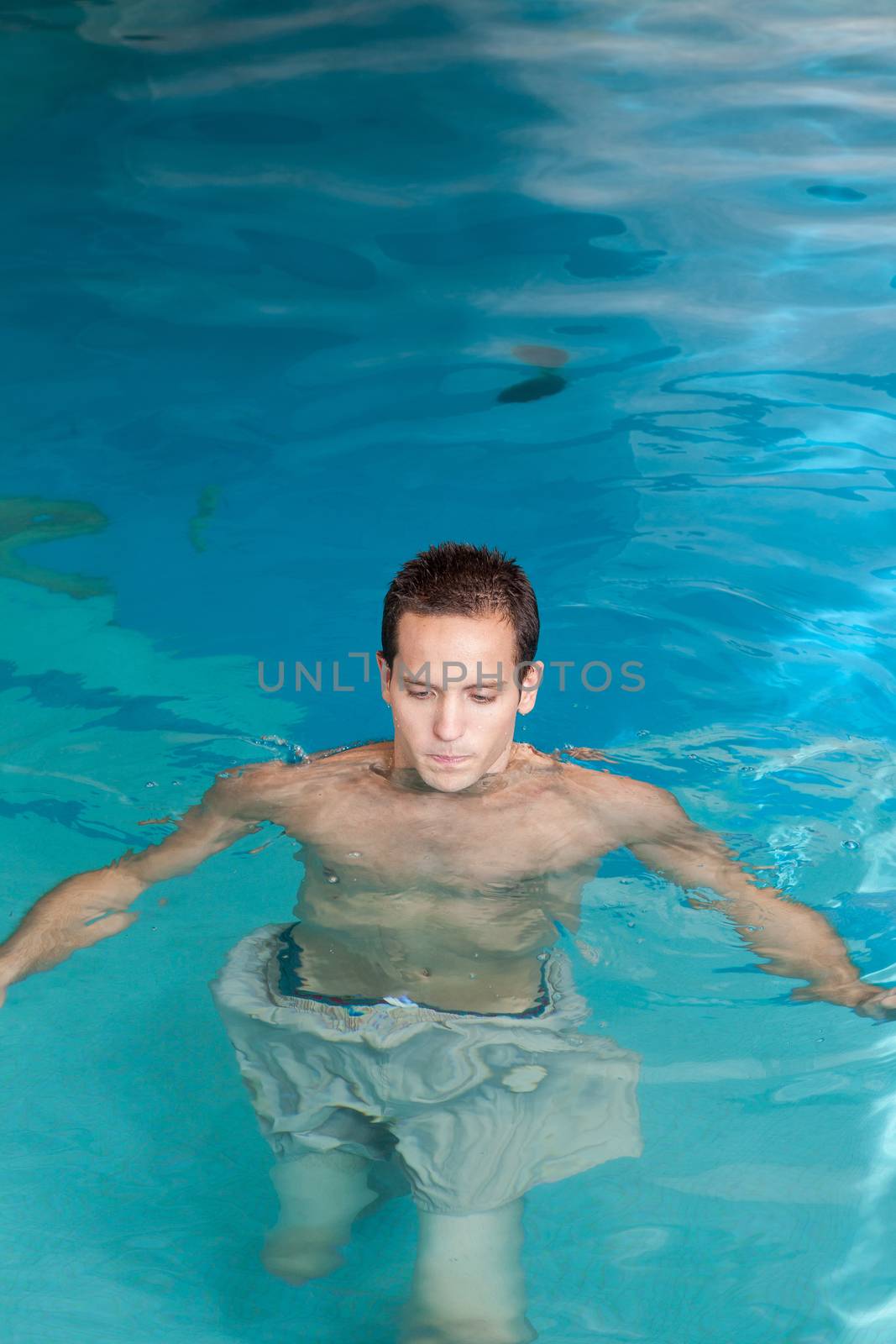 Man inside the pool
