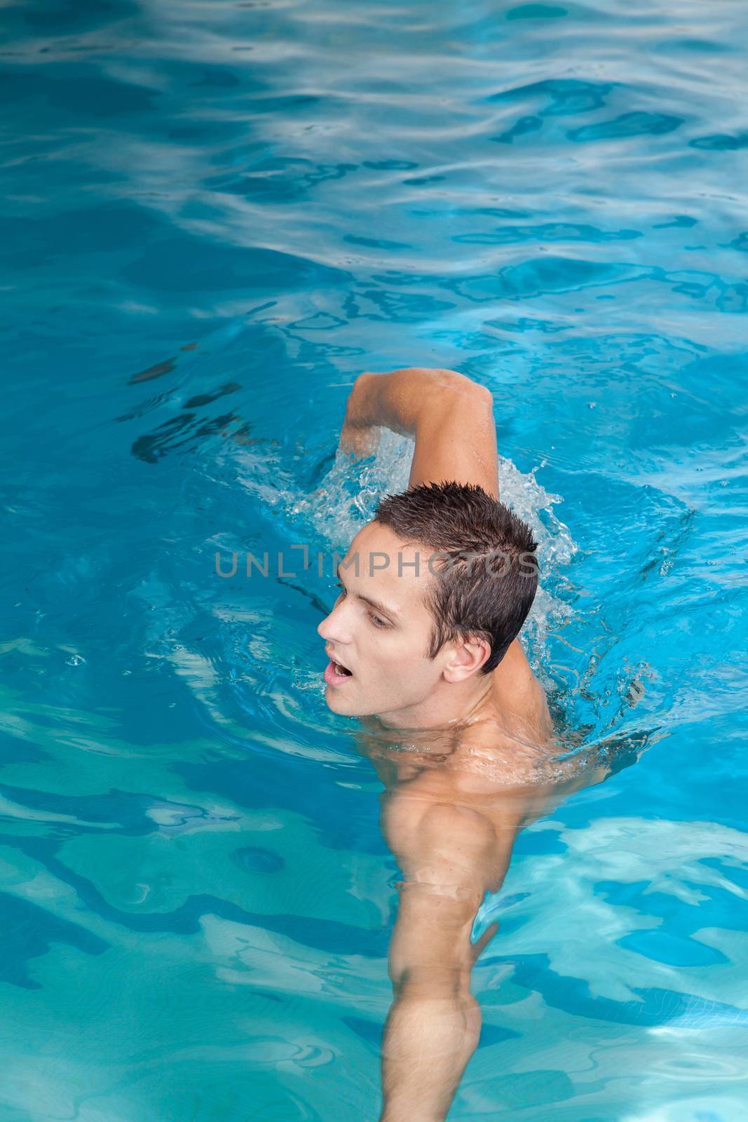 Man swimming by ifilms