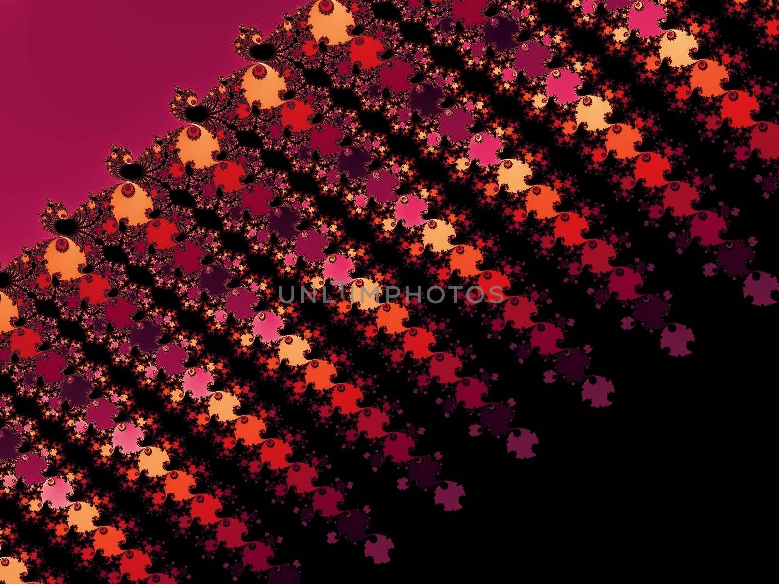 Digital computer graphic - rendering. Abstraction background with a fractal pattern in a dark colors for design.
