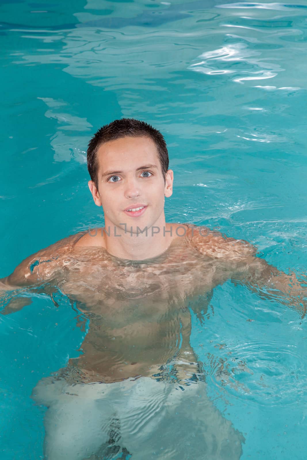 Man inside the pool
