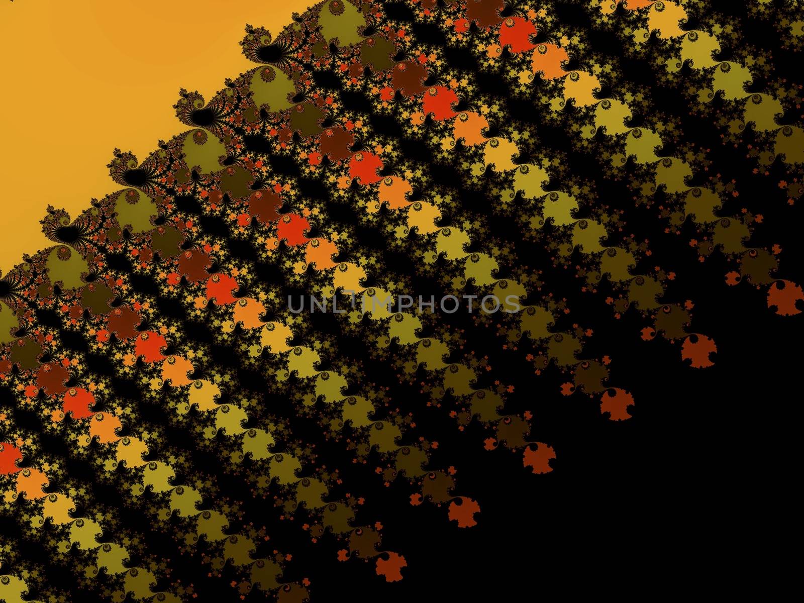 Digital computer graphic - rendering. Abstraction background with a fractal pattern in a dark colors for design.