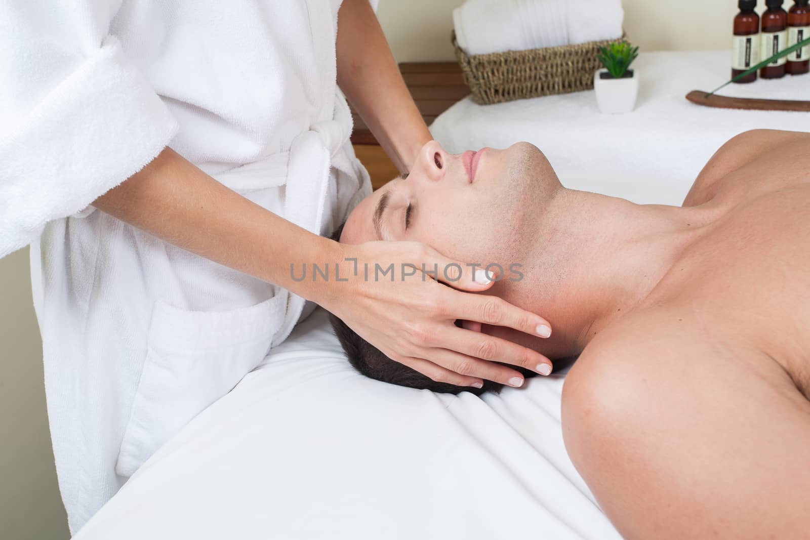 Relaxed man gets a massage by ifilms