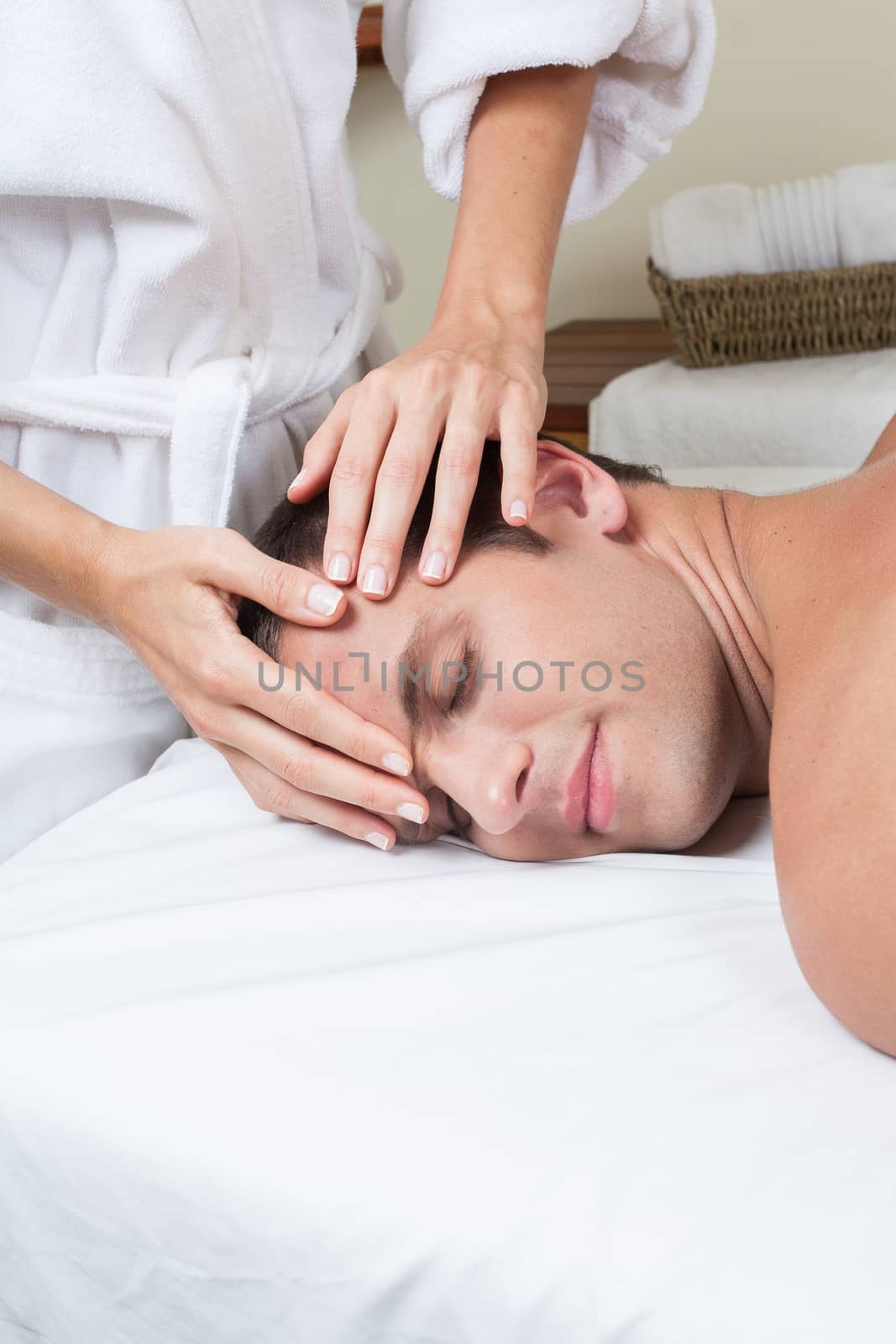Man enjoying a massage by ifilms