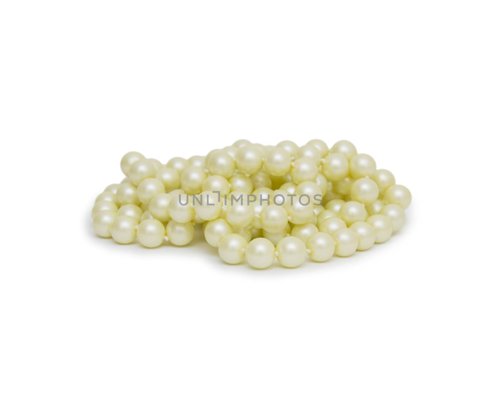 Beads from pearls, on a white background by cocoo