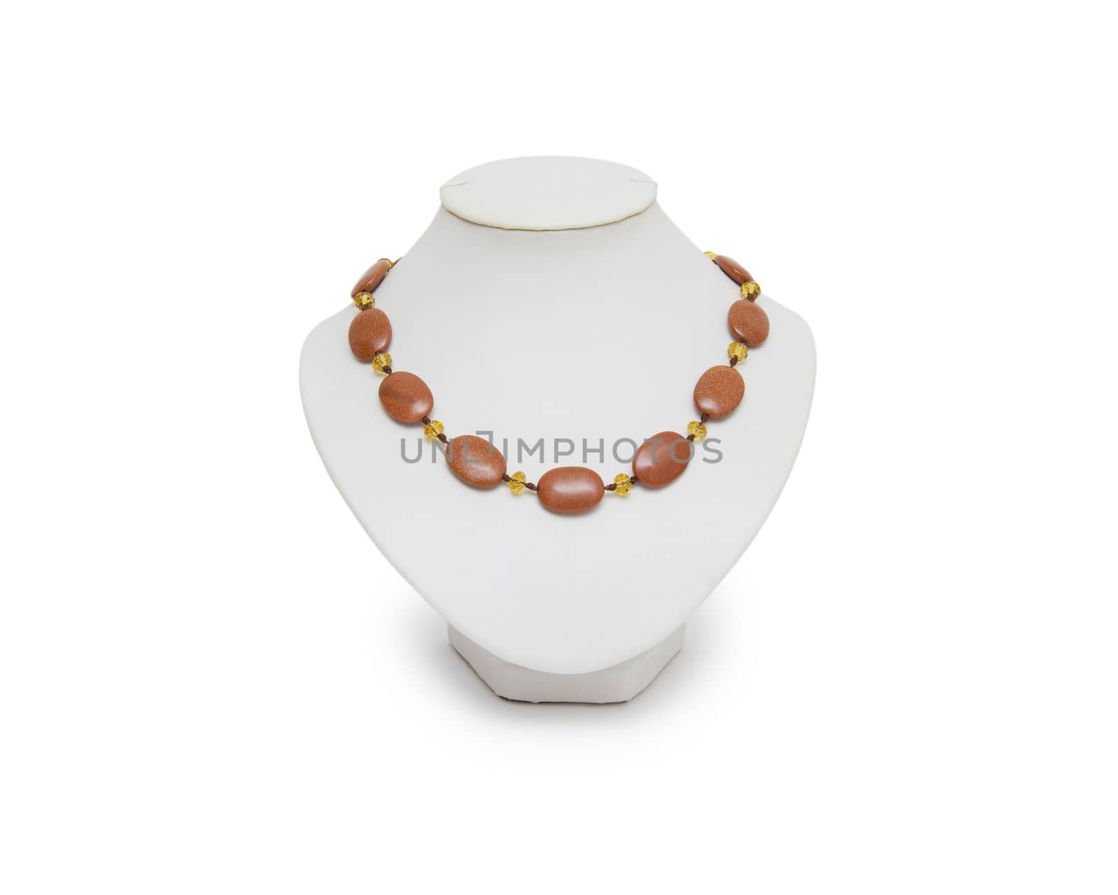 Necklace isolated on the white