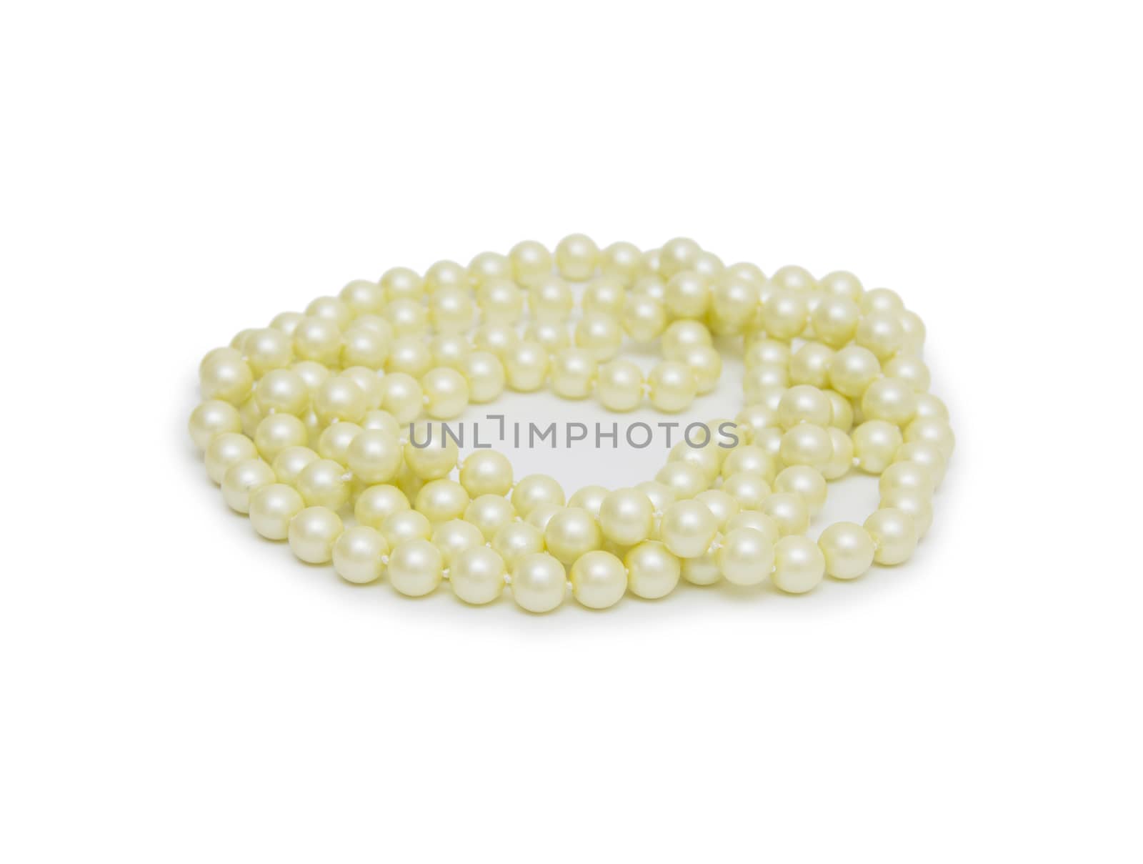 Beads from pearls, on a white background by cocoo