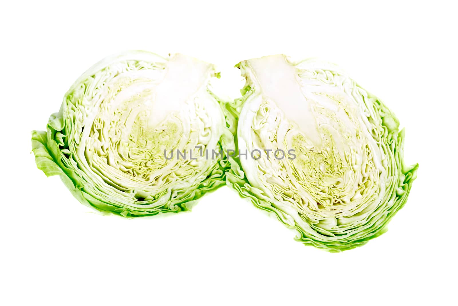 Cutted cabbage isolated on white by Nanisimova