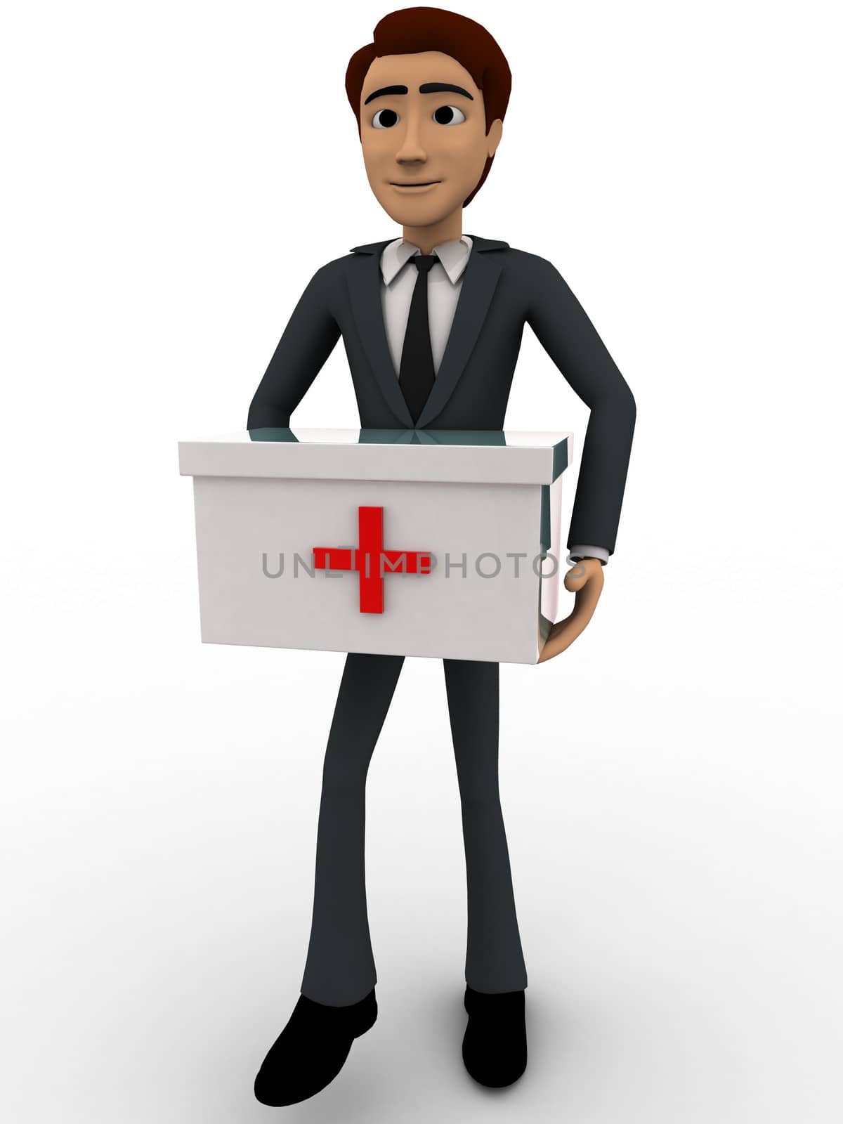 3d man with medical kit concept by touchmenithin@gmail.com