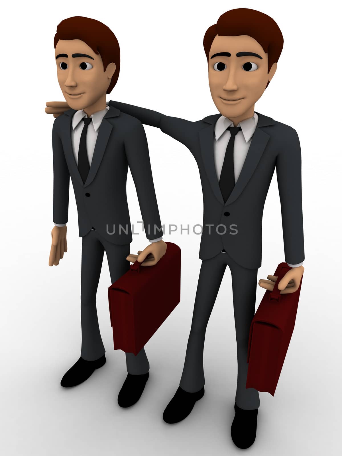 3d man with business partner concept by touchmenithin@gmail.com