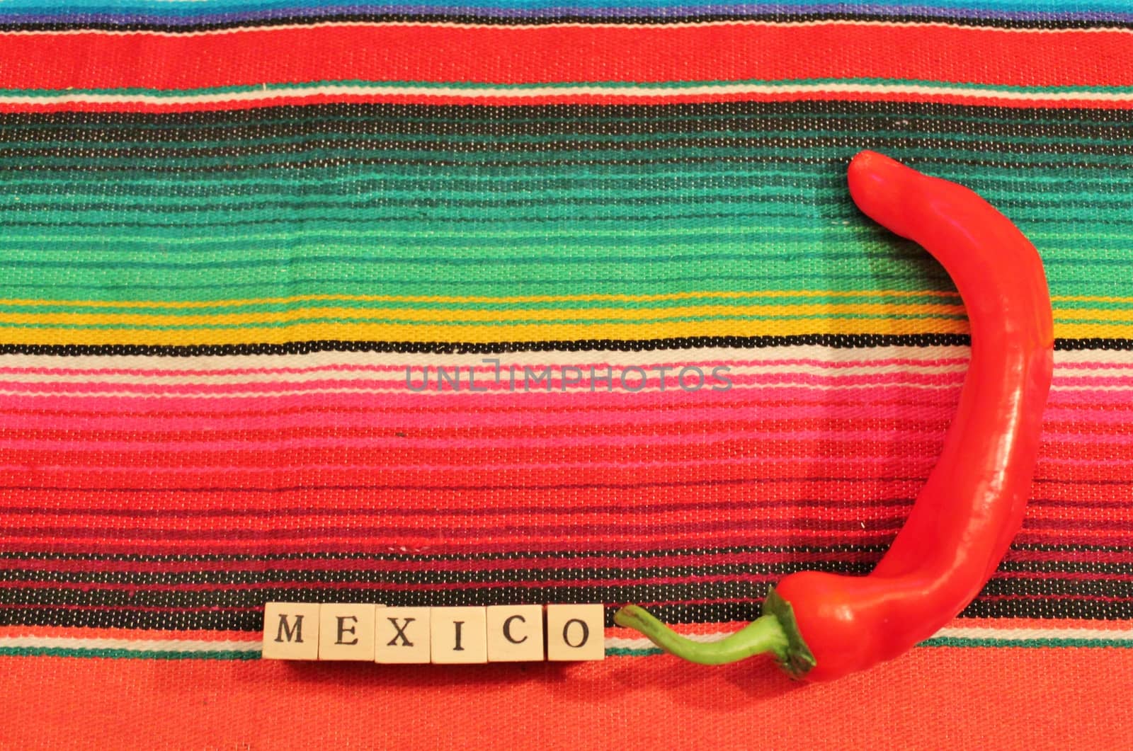 Mexico Poncho Serape sombrero chili Background by cheekylorns