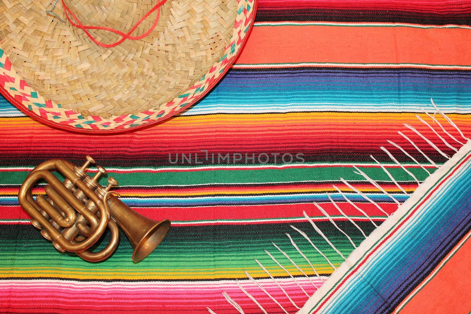 Mexico Poncho Serape frame Background