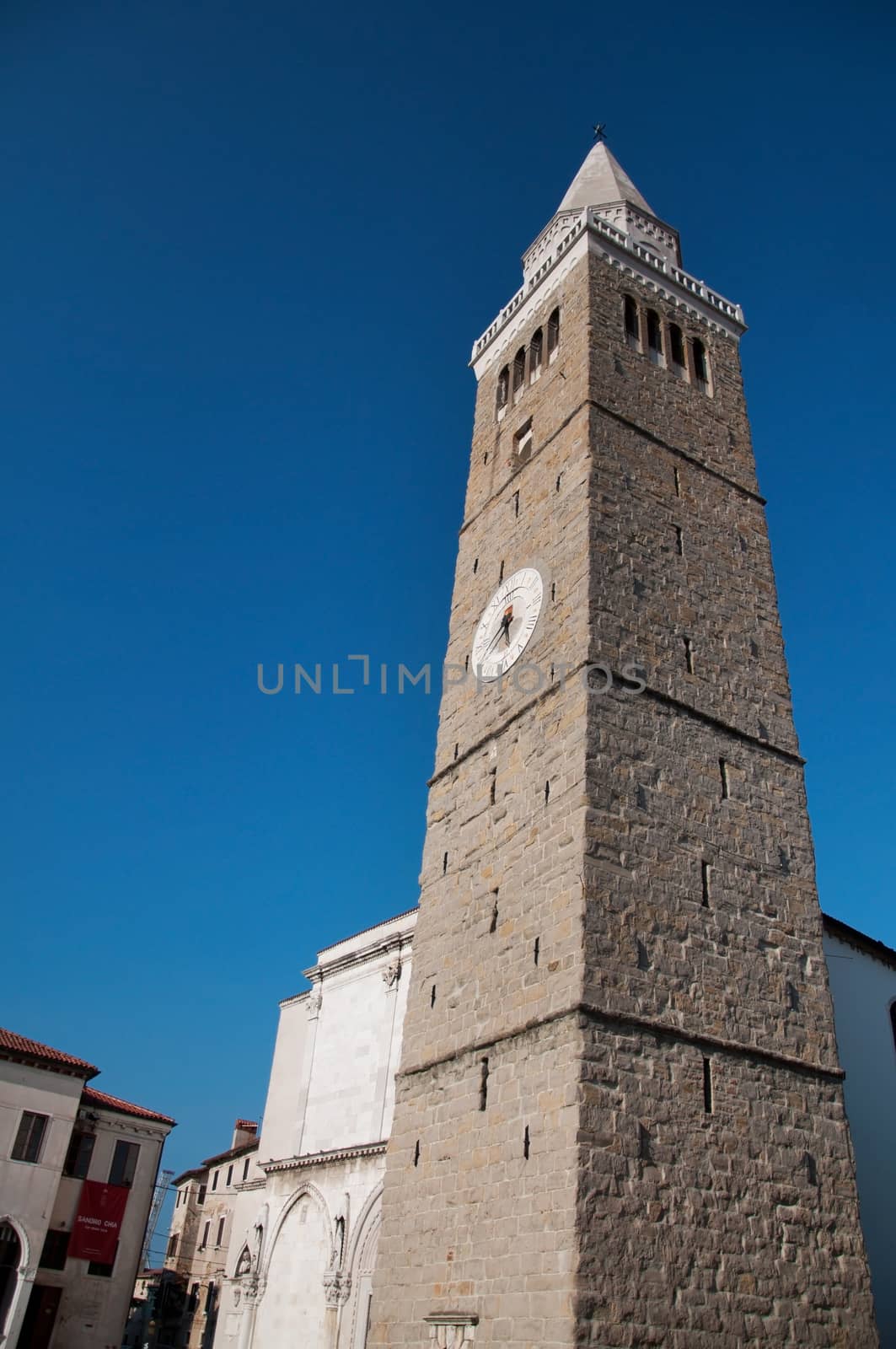 Koper city slovenia Bell or City Tower landmark architecture detail