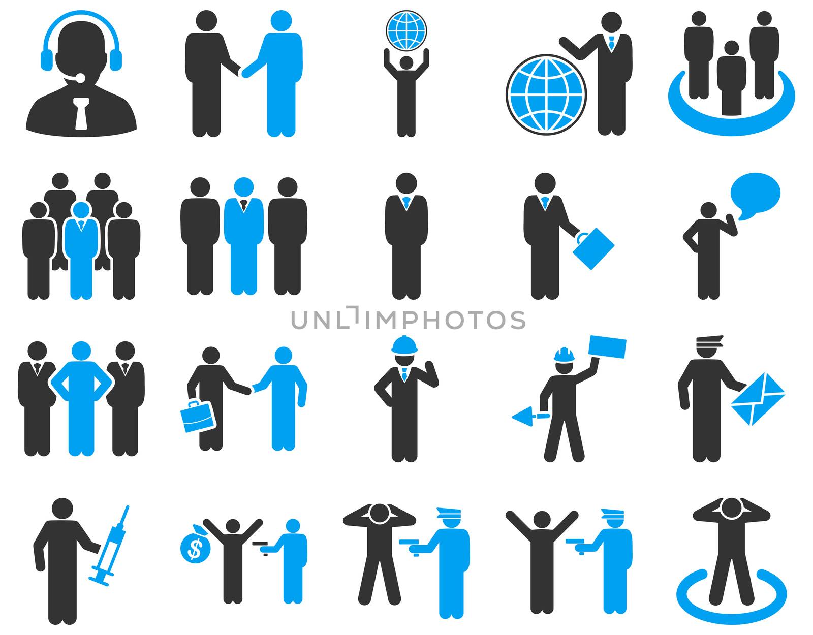 Management and people occupation icon set.  by ahasoft