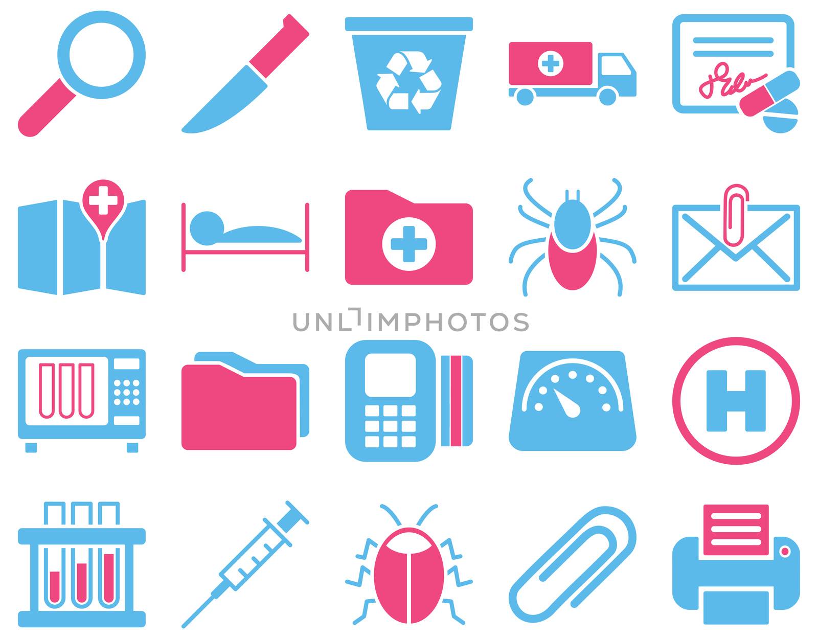 Medical bicolor icons by ahasoft