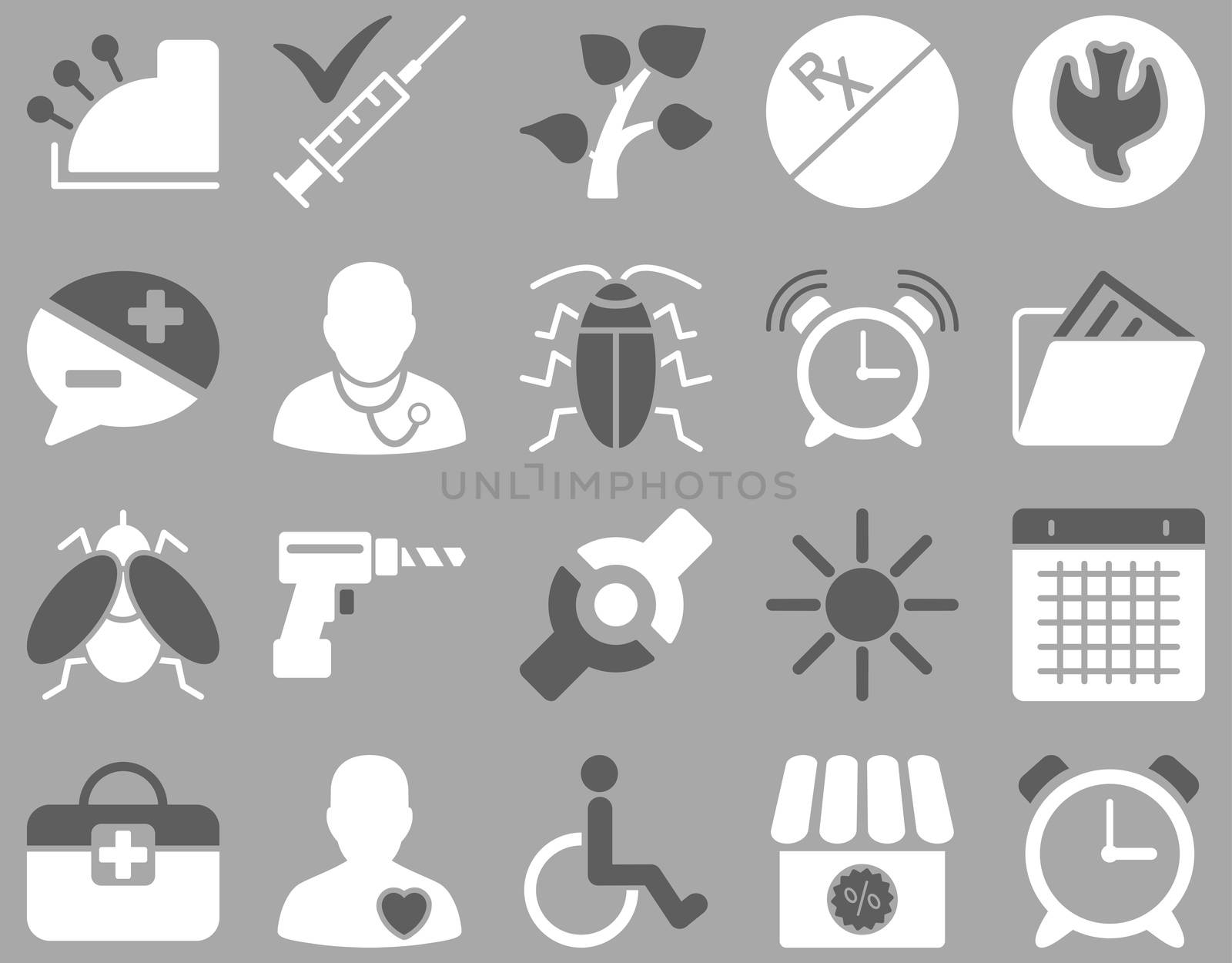 Medical bicolor icons by ahasoft