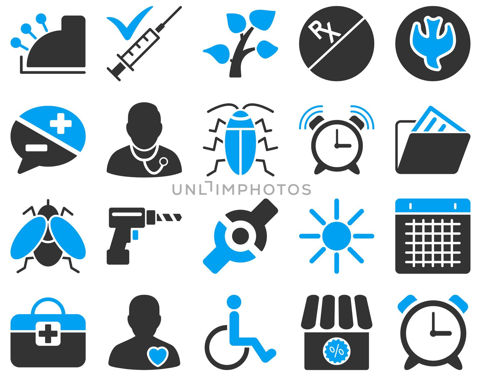 Medical bicolor icons by ahasoft