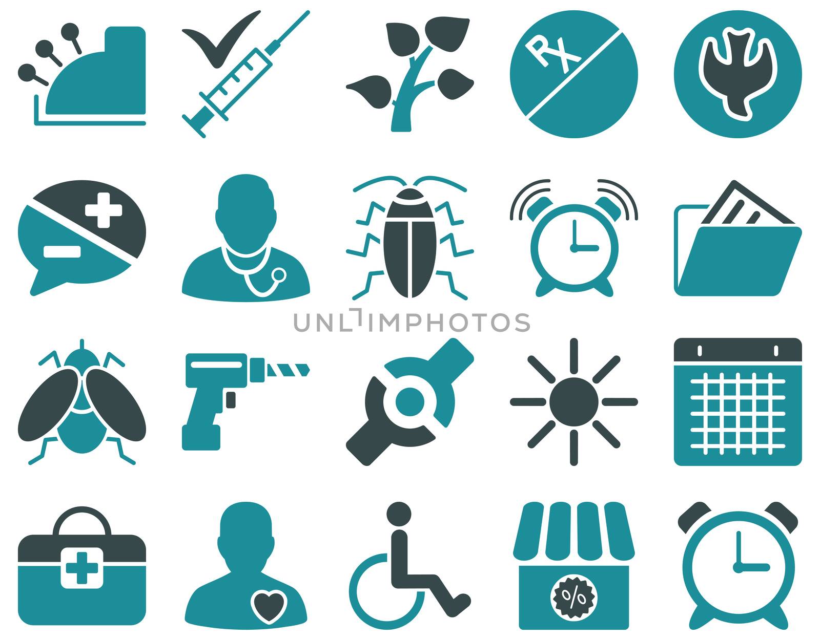 Medical bicolor icons by ahasoft