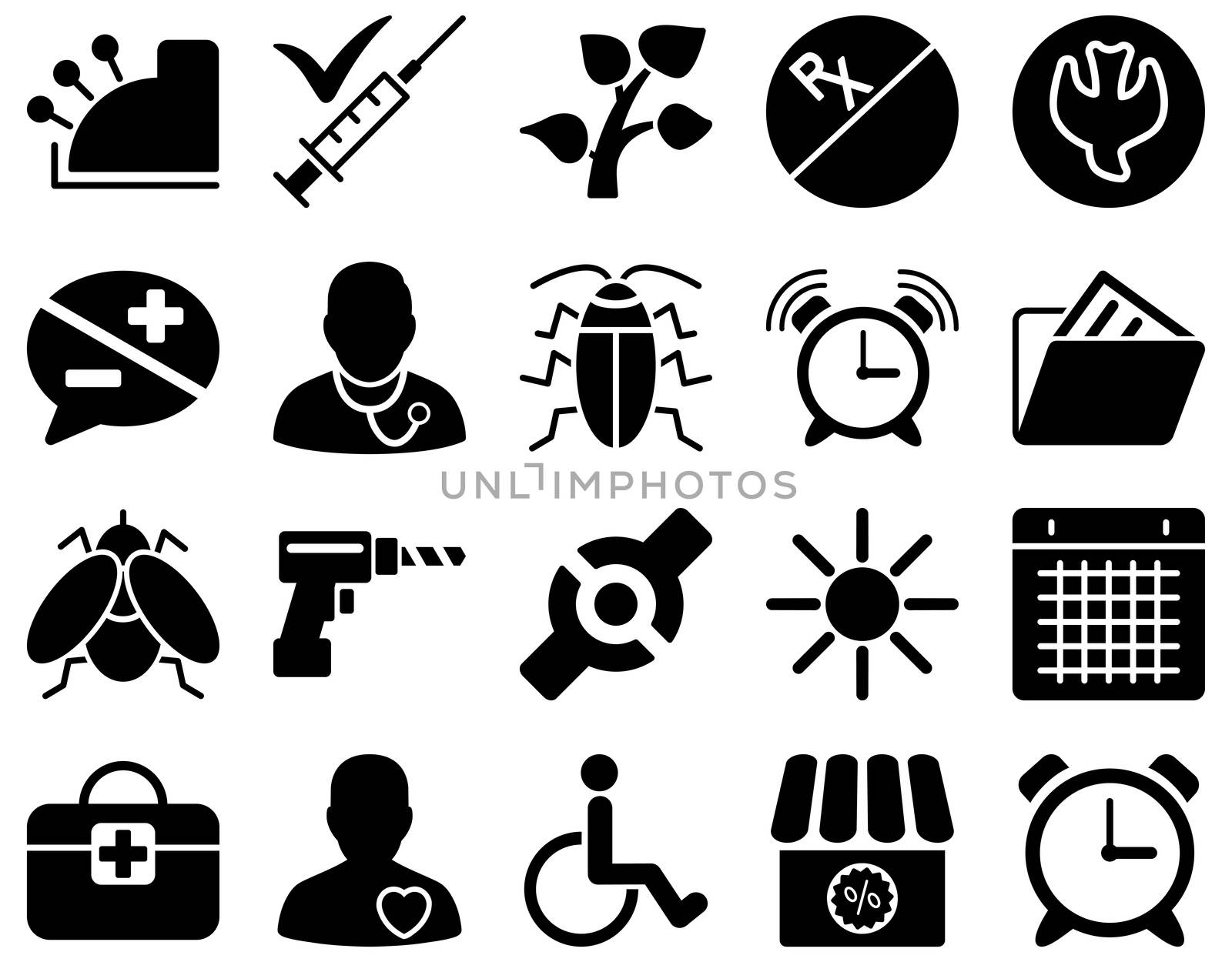 Medical bicolor icons by ahasoft