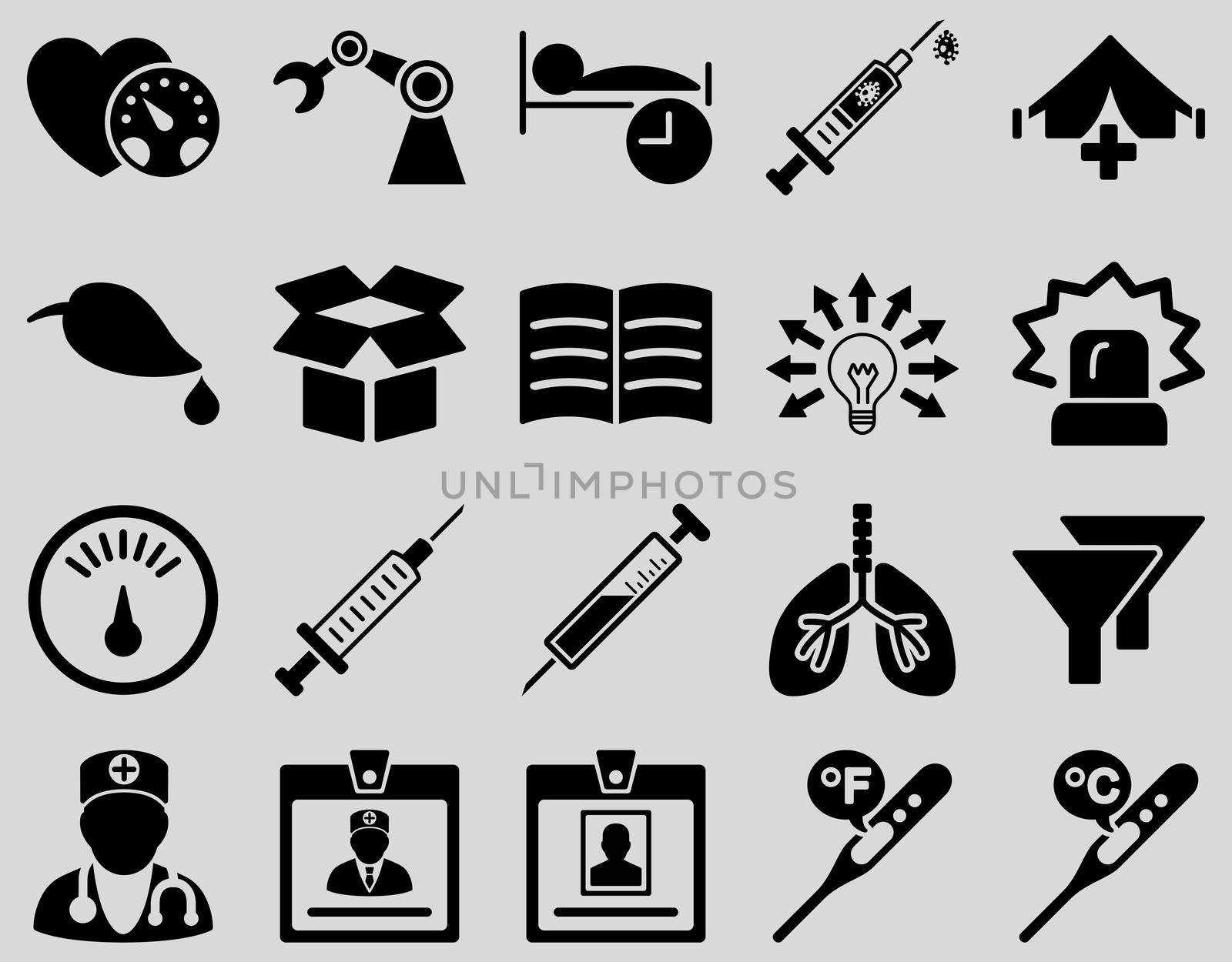 Medical bicolor icons by ahasoft