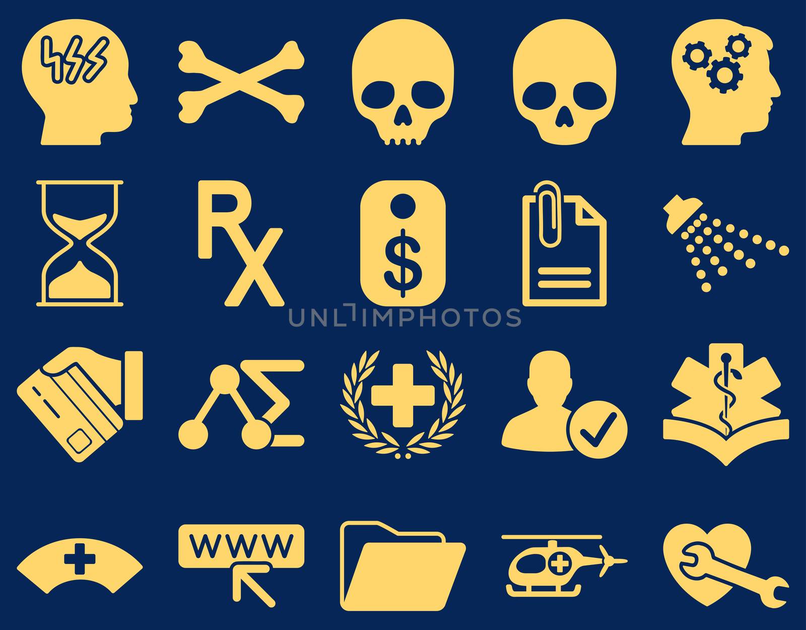 Medical bicolor icons by ahasoft