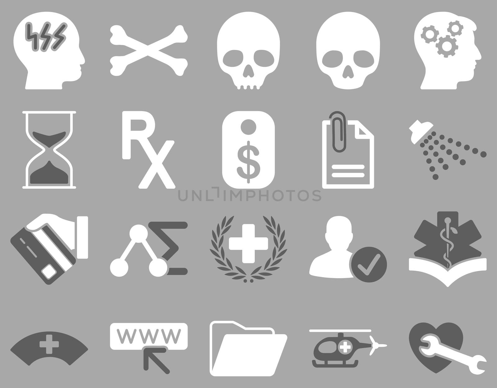 Medical bicolor icons by ahasoft