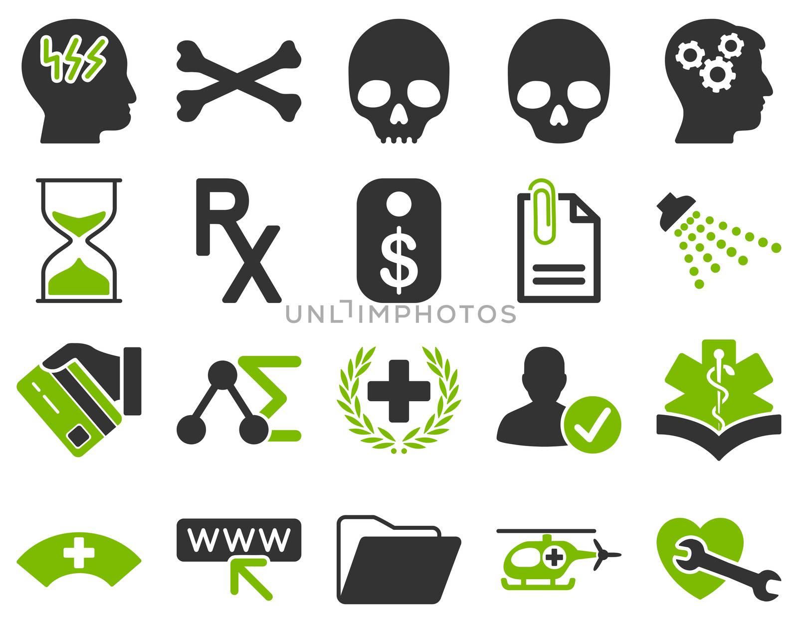 Medical bicolor icons by ahasoft