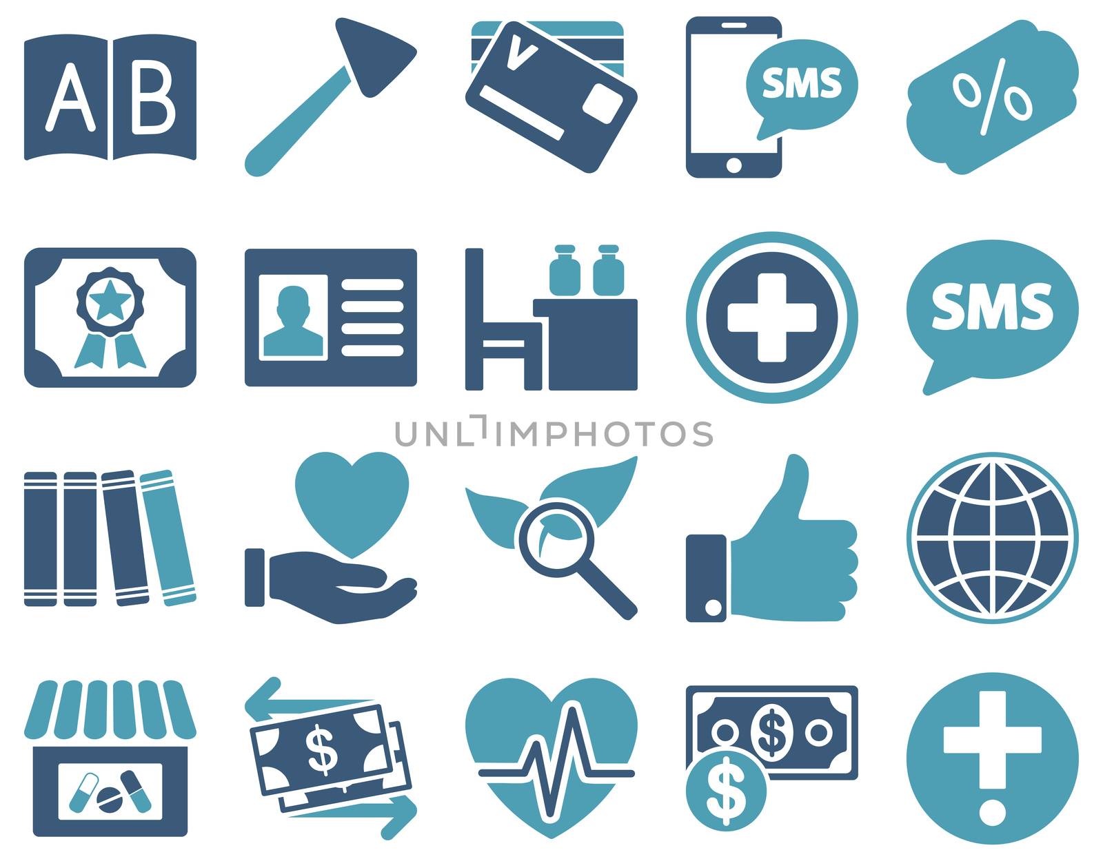 Medical bicolor icons by ahasoft