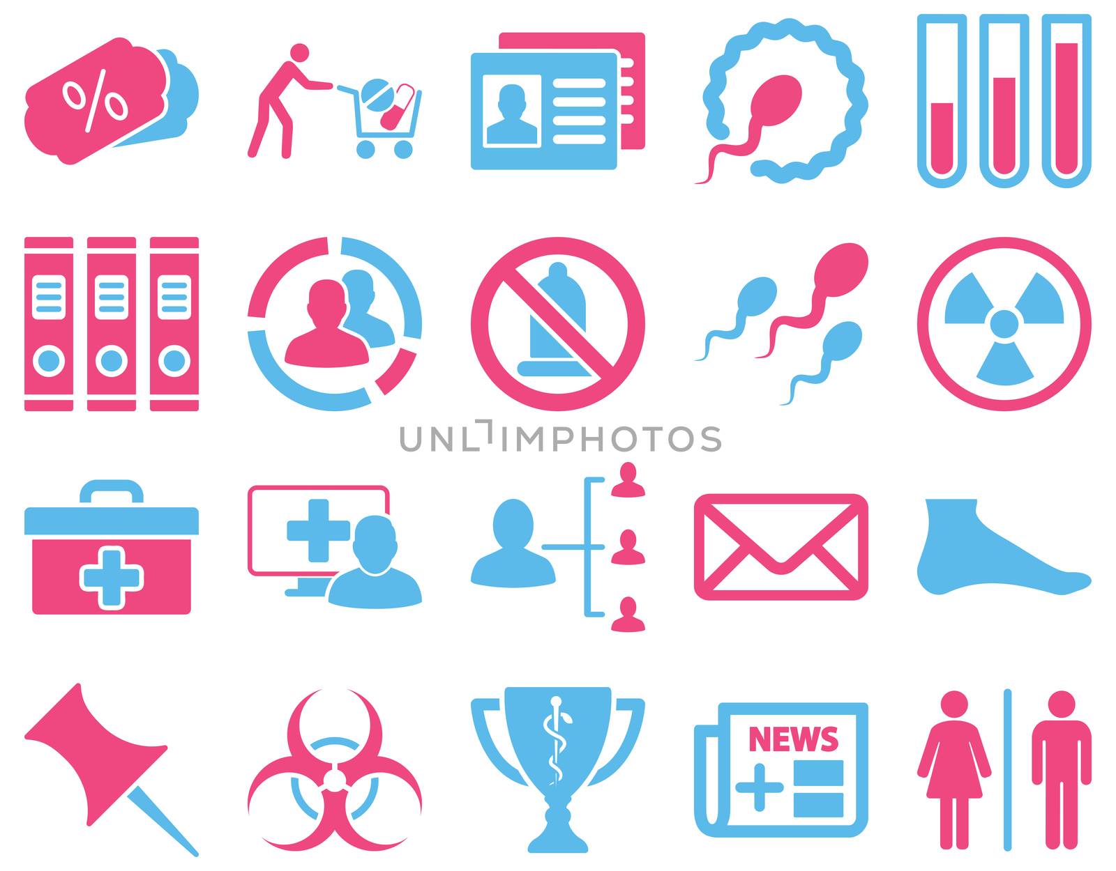 Medical bicolor icons by ahasoft