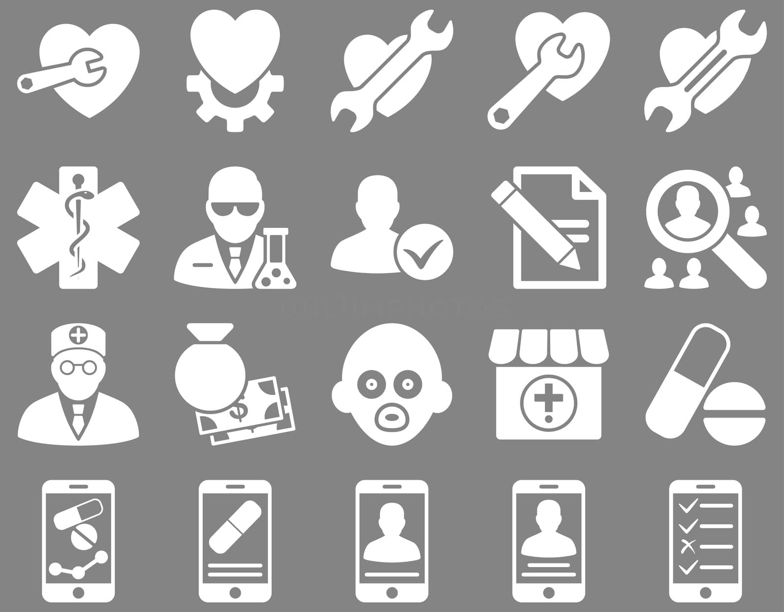 Medical bicolor icons by ahasoft