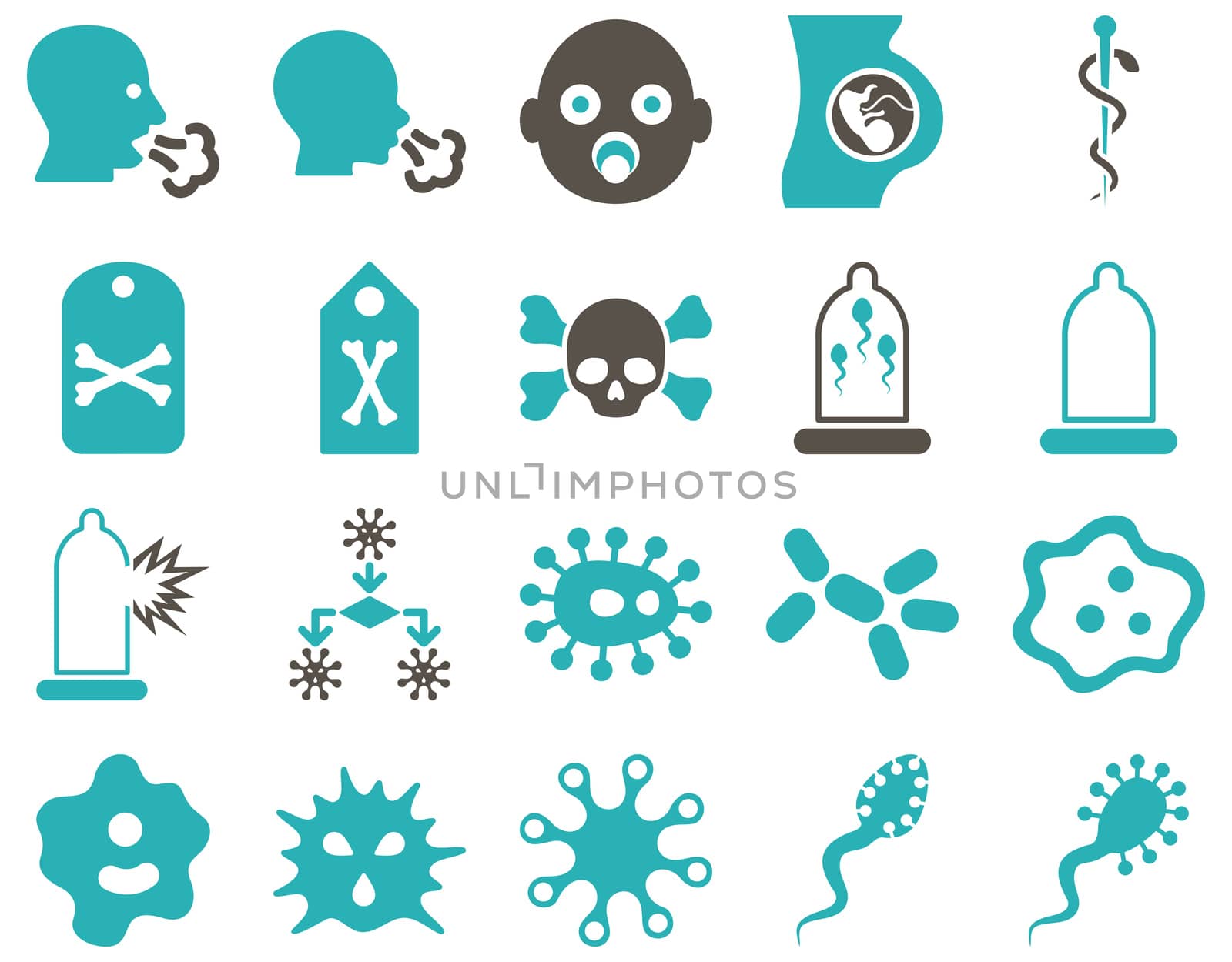 Medical bicolor icons by ahasoft