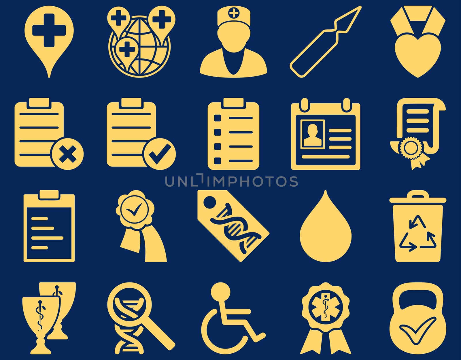 Medical bicolor icons by ahasoft