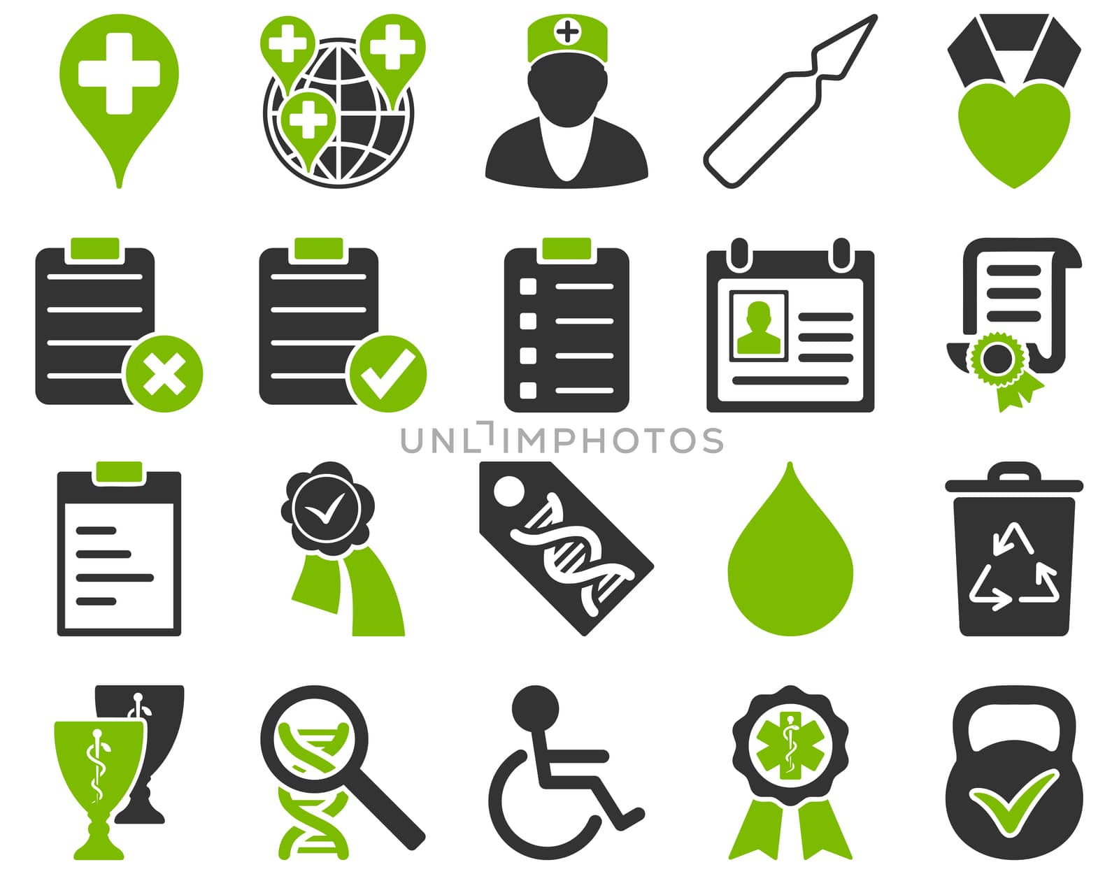 Medical bicolor icons by ahasoft