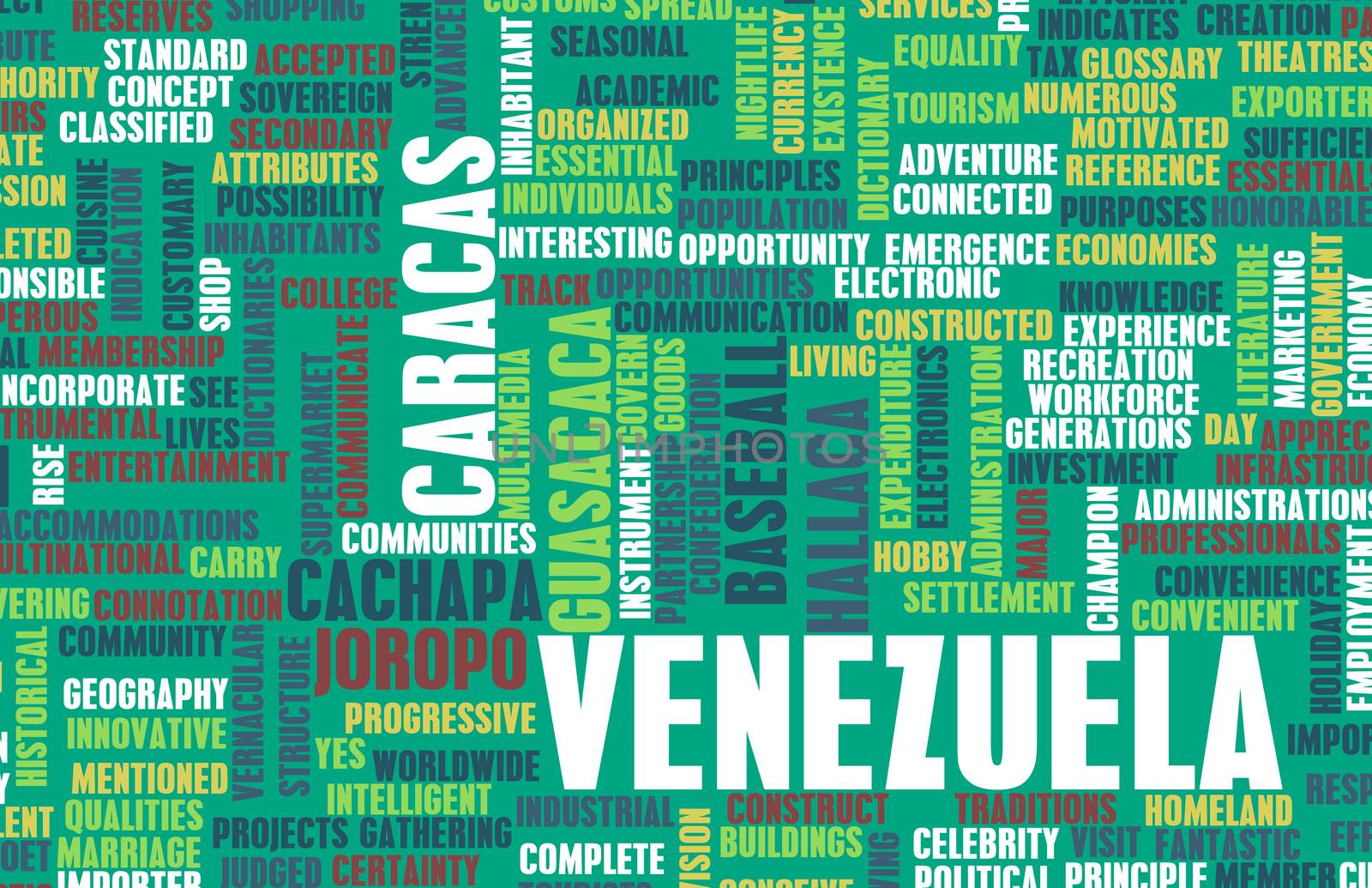 Venezuela as a Country Abstract Art Concept