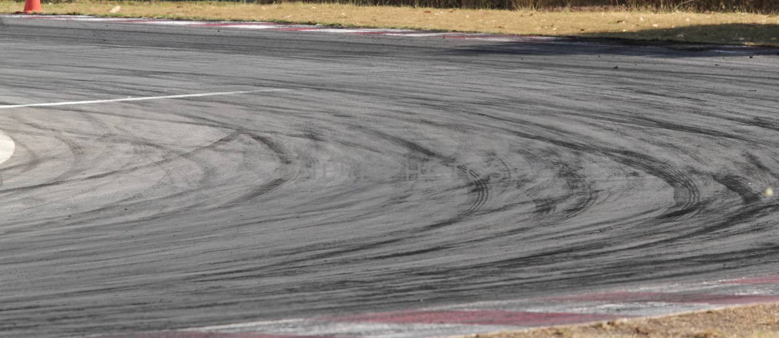 Tire marks on road track by liewluck