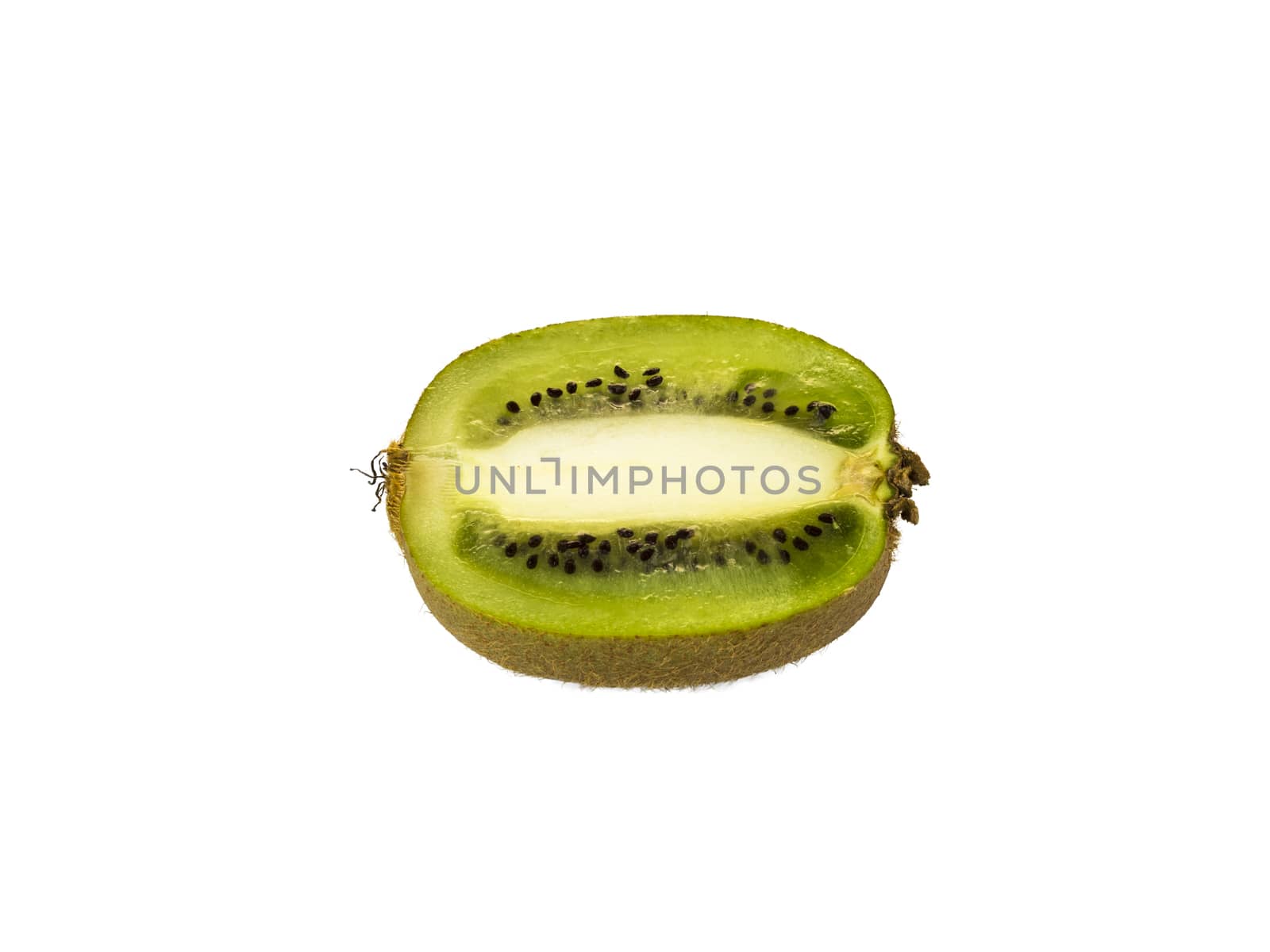 Kiwi cut in half on white background by matteocurcio