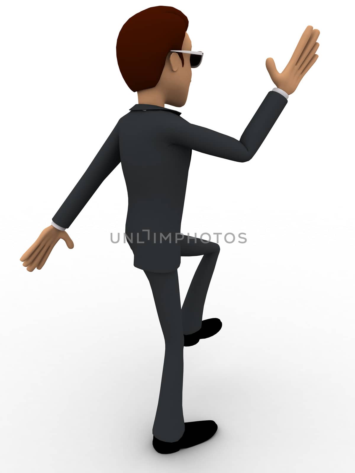 3d man showing style with glasses concept by touchmenithin@gmail.com