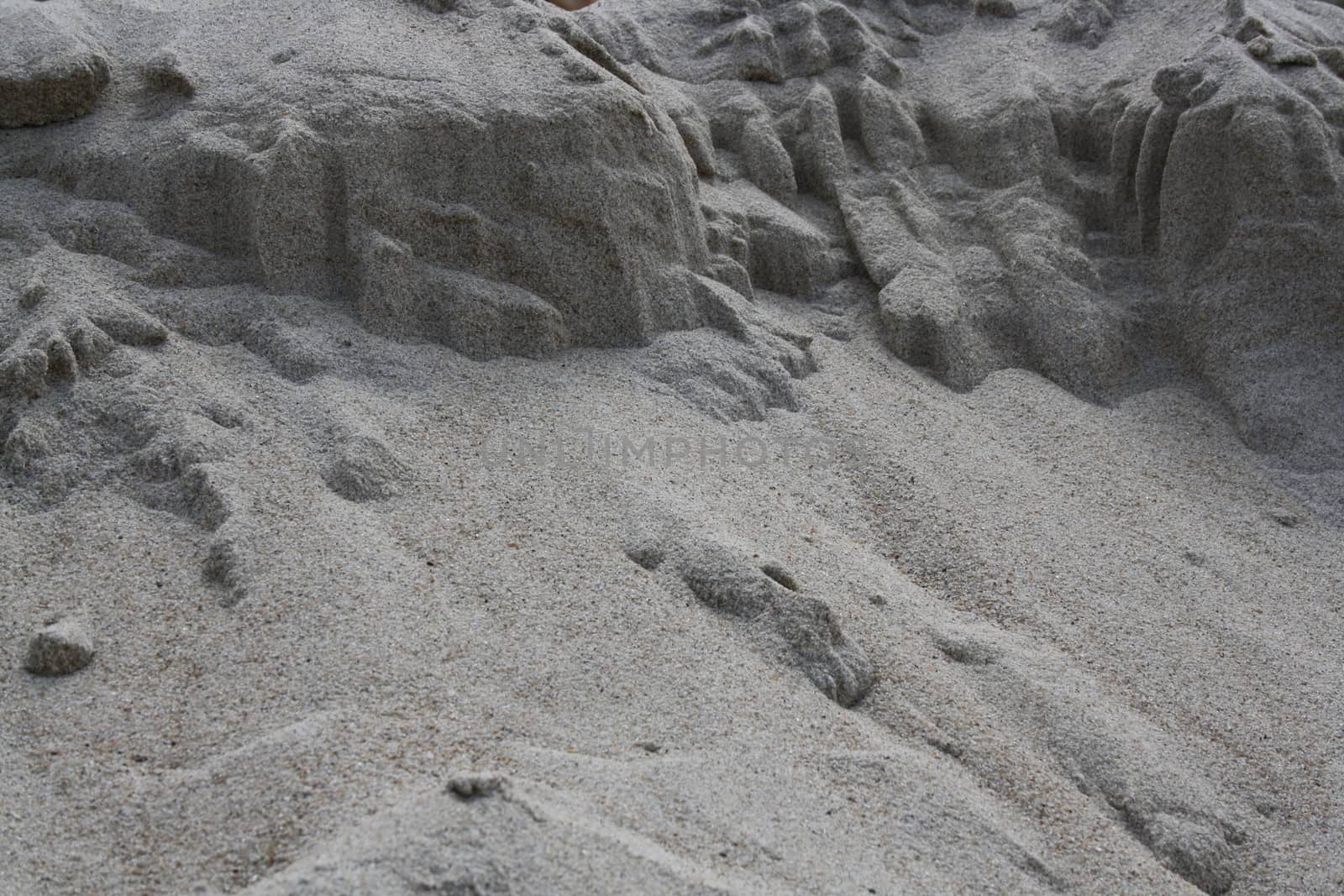 closeup of sand pattern of a beach  by alexx60