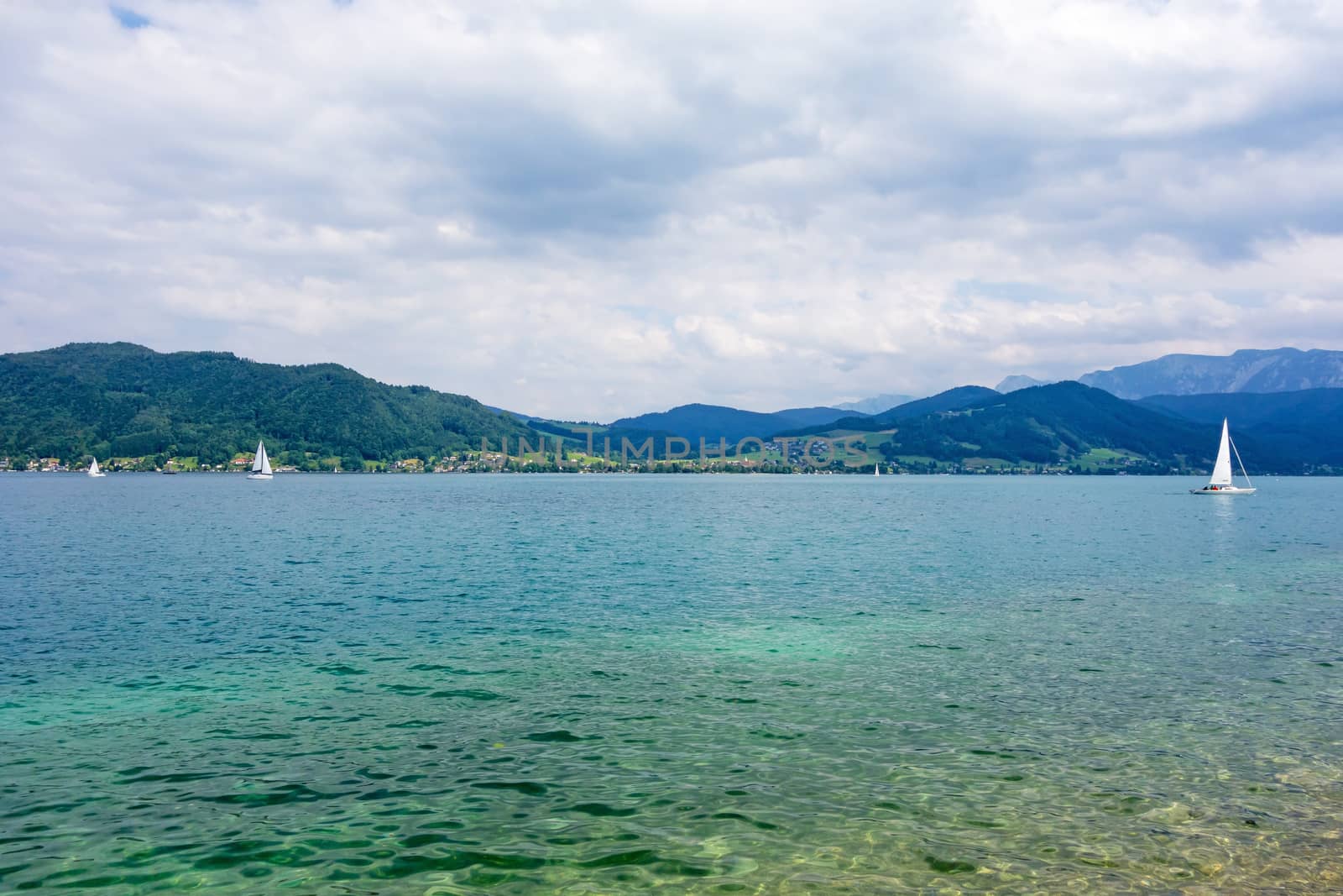 at the riverside of the Attersee in Austria, Europe