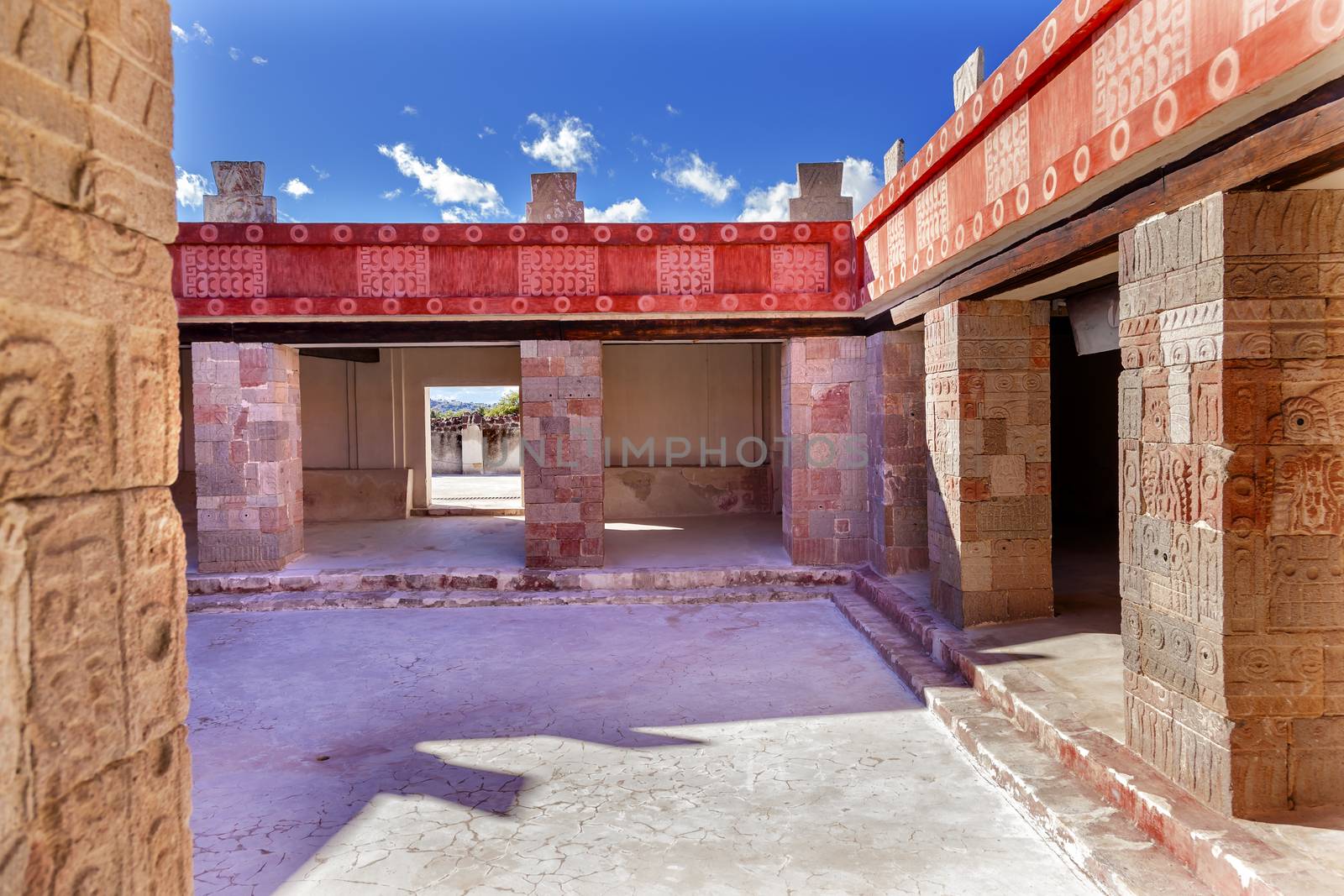 Quetzalpapalol Palace  Ancient Ruins Teotihuacan Mexico City by bill_perry