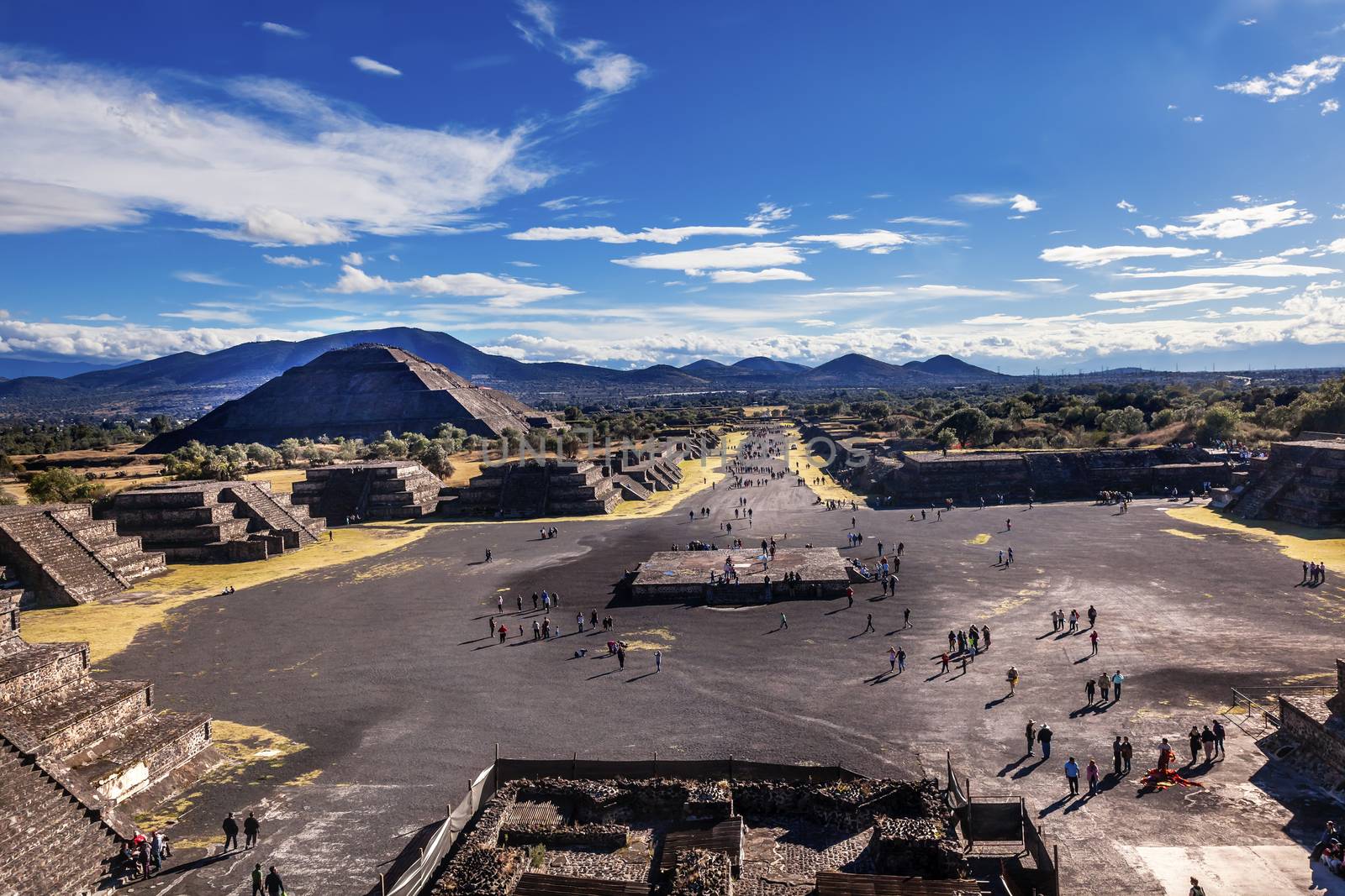 Avenue of Dead and Sun Pyramid, Teotihuacan, Mexico