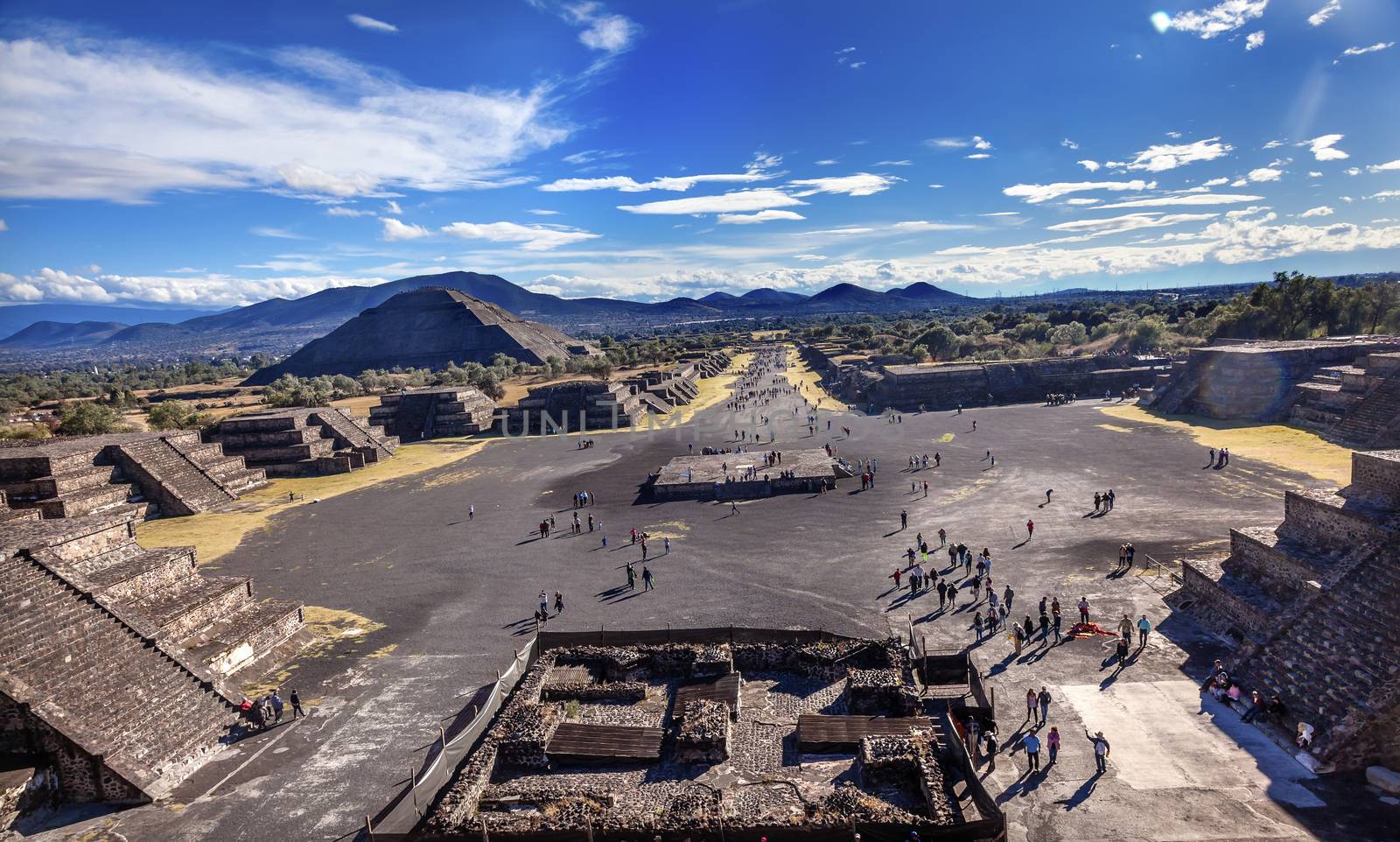 Avenue of Dead and Sun Pyramid, Teotihuacan, Mexico